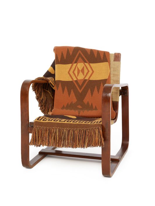 Alanui Icon Jacquard Blanket Tamarind-Castagno LWRO002E24KNI001