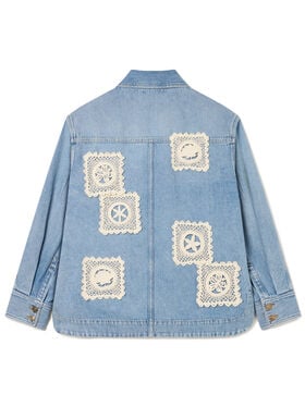 Alanui Island’s Diary Denim Overshirt Light Wash Denim