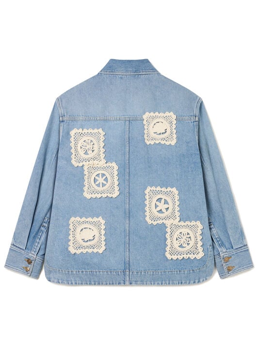 Alanui Island’S Diary Denim Overshirt Light Wash Denim LWYD004R26DEN002 Alanui Island’S Diary Denim Overshirt Light Wash Denim LWYD004R26DEN002