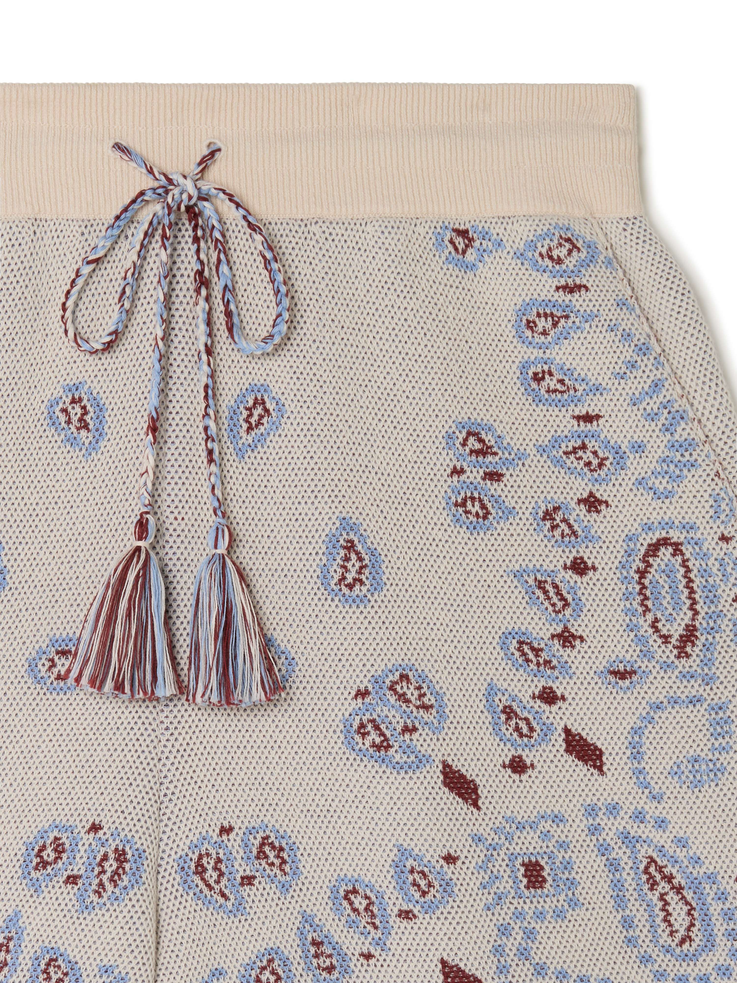Alanui Cotton Piquet Bandana Bermuda Chalk-Marsala LMHM003R25KNI001