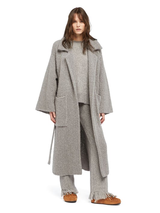 Alanui Alanui Finest Coat Coco Grey LWHQ013E25KNI001 Alanui Alanui Finest Coat Coco Grey LWHQ013E25KNI001