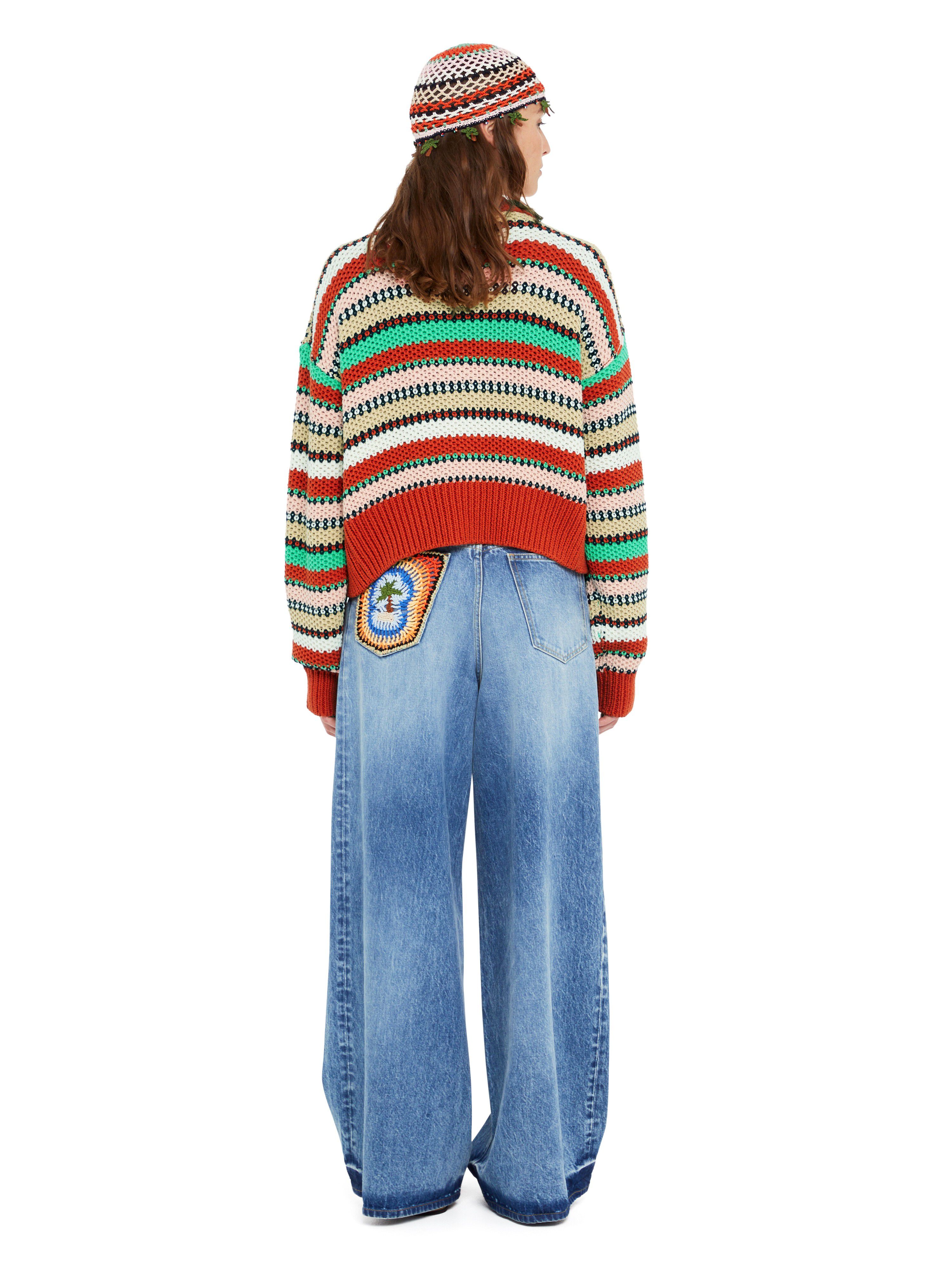 Alanui Sunny Stripes Cardicrop Furnace-Multicolor LWHB055R25KNI003