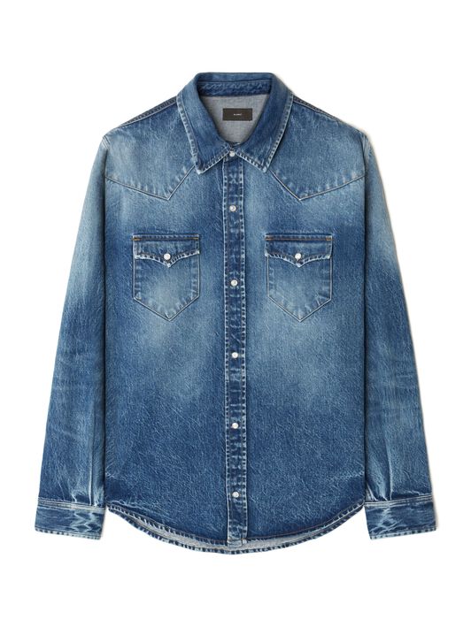 Alanui Medium Wash Denim Shirt Medium Wash Blue Denim LMYD007R25DEN002