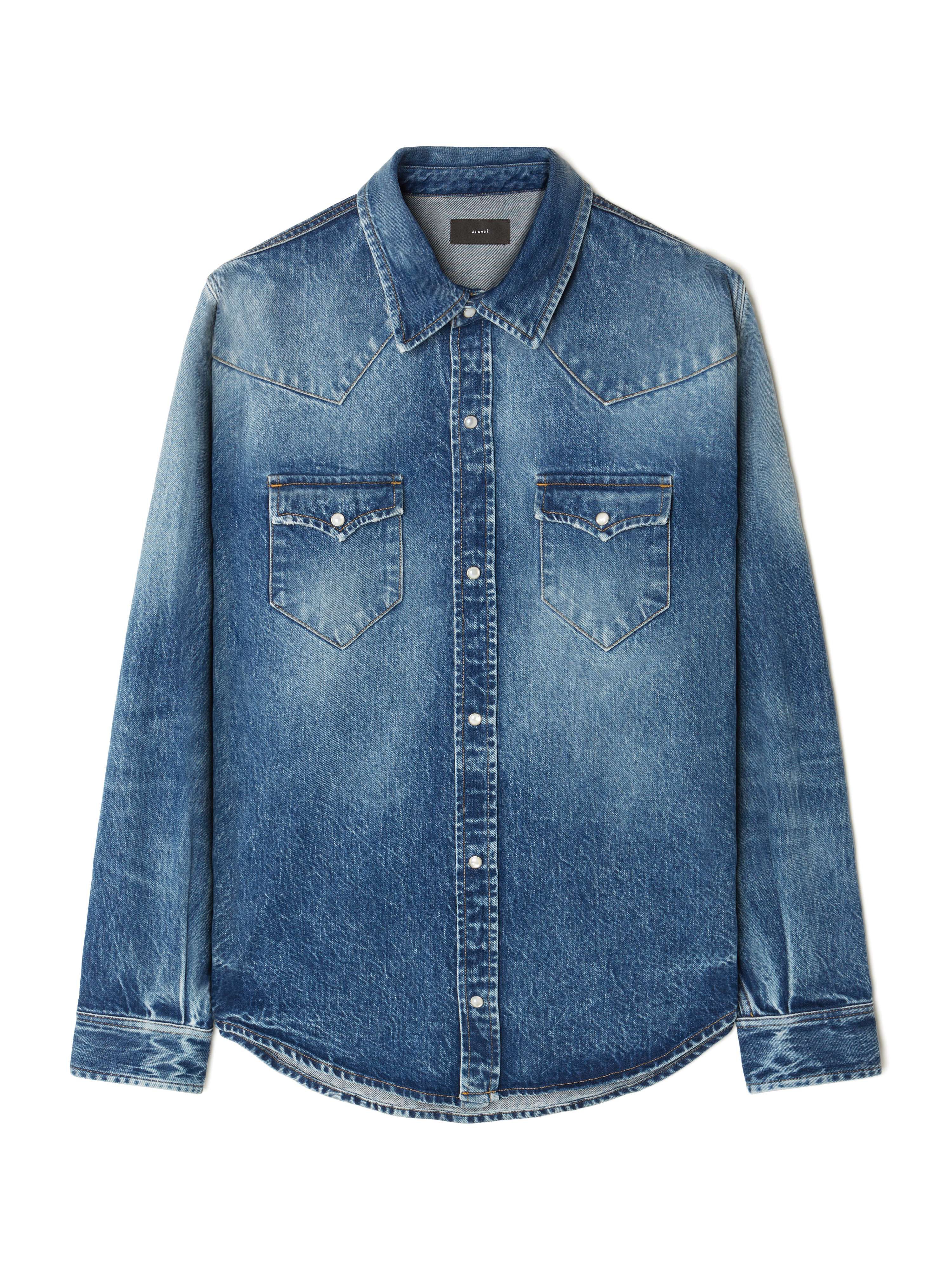 Alanui Medium Wash Denim Shirt Medium Wash Blue Denim LMYD007R25DEN002