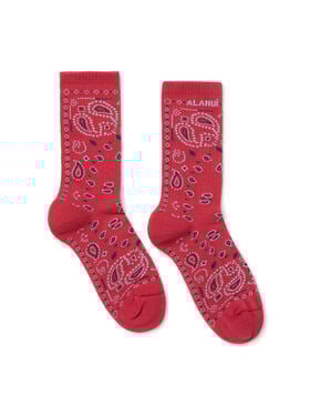 Alanui Bandana Socks Ruby-Multicolor LWRA007E25KNI001