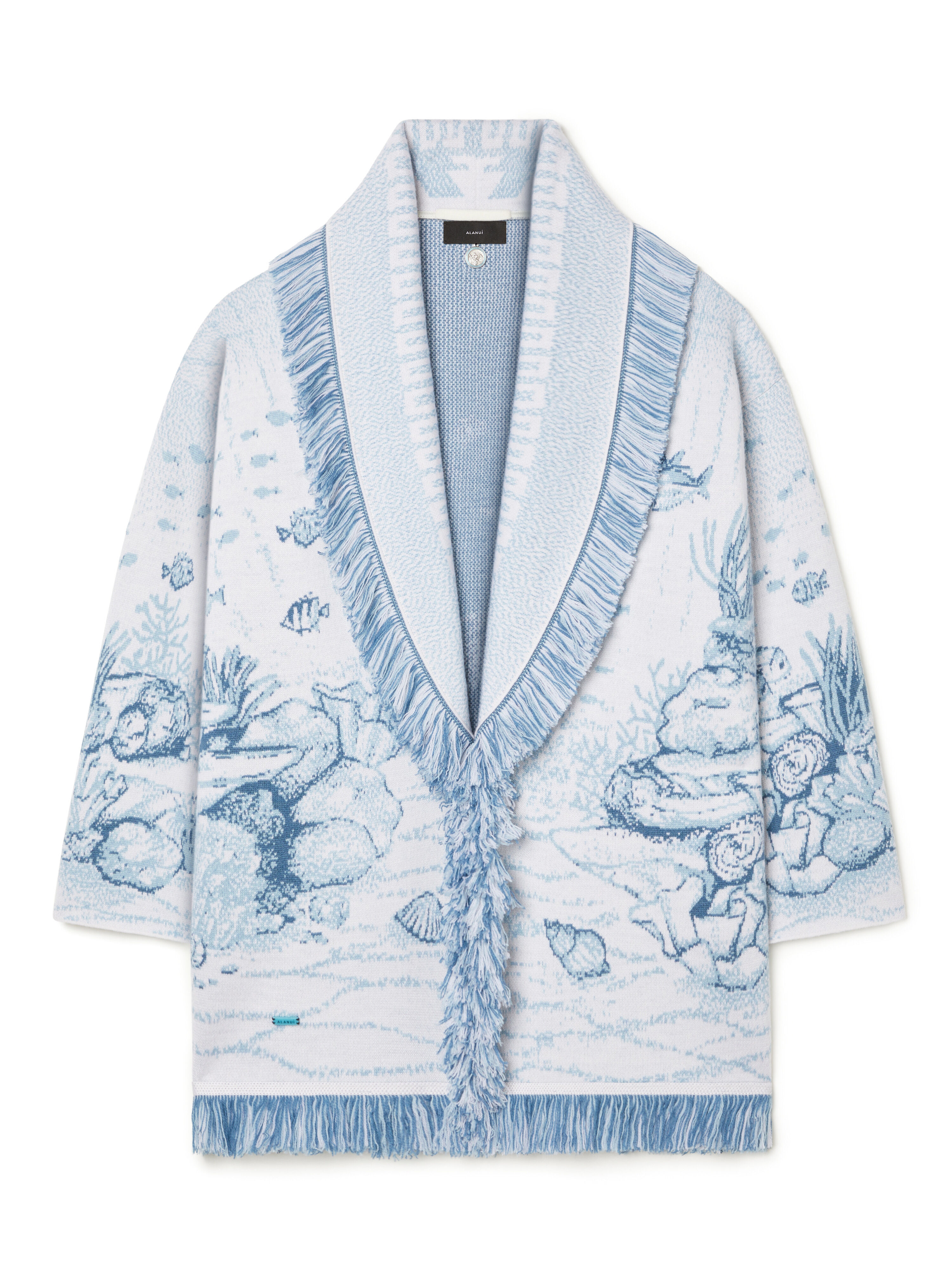 Alanui Deep In The Ocean Cardigan Chalk-Light Blue LWHB064R26KNI018