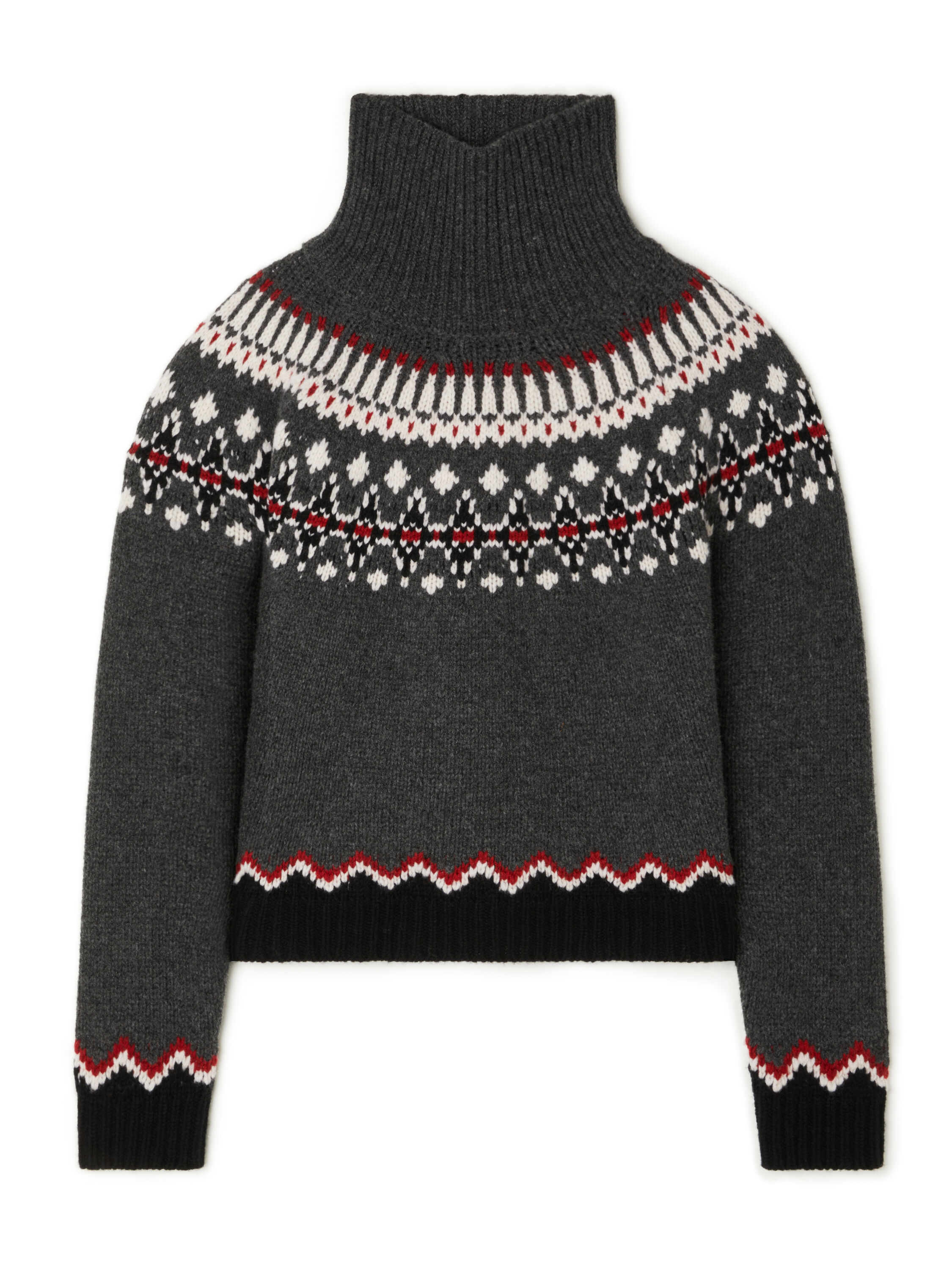 Alanui Sweet Winter Turtleneck Black Grey-Multicolor LWHF001E25KNI001