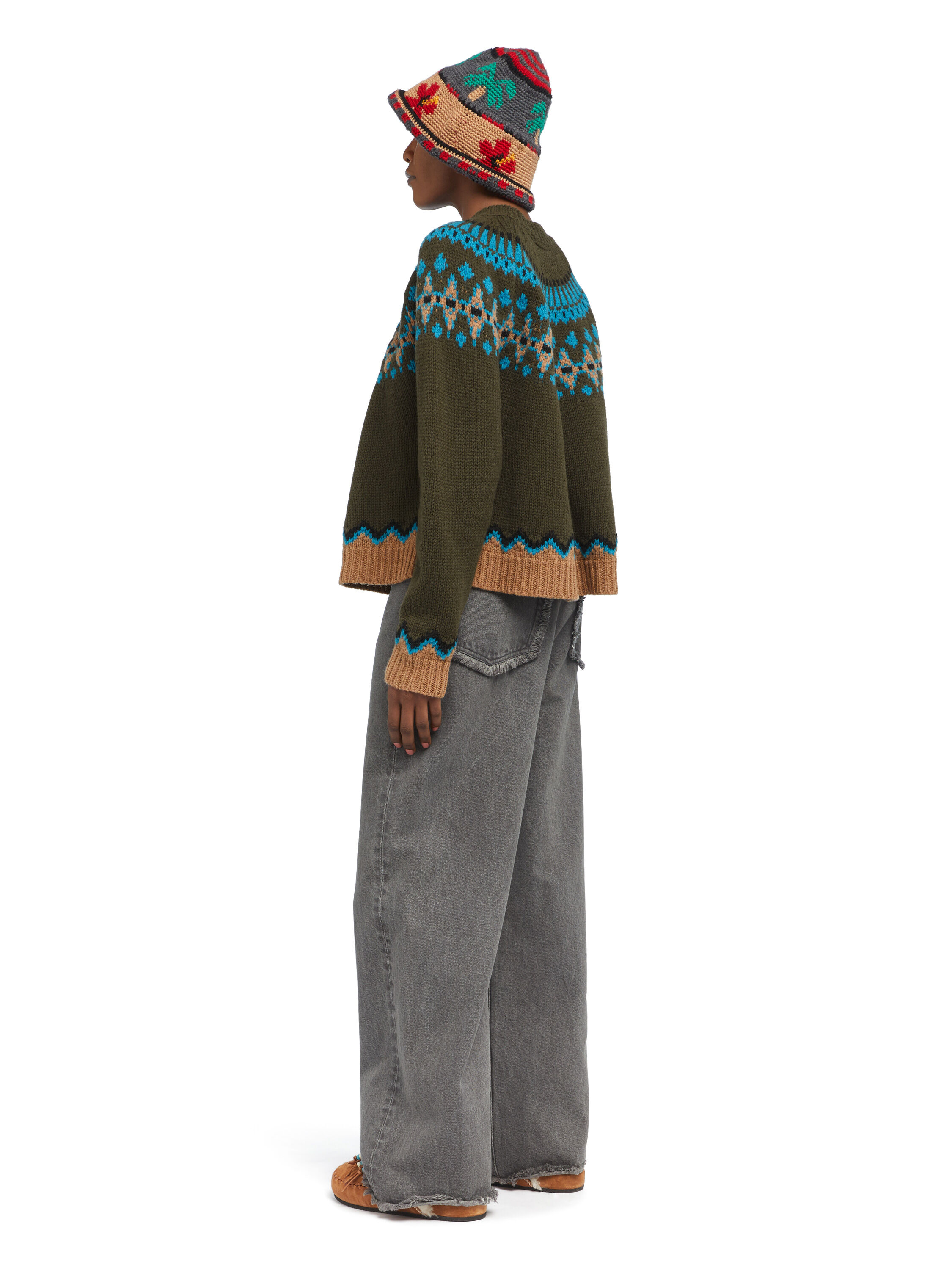 Alanui Sweet Winter Sweater Oliva-Multicolor LWHE061E25KNI001