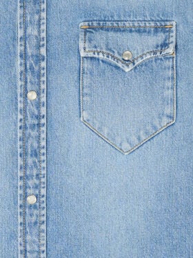 Alanui Light Wash Denim Shirt Light Wash Blue Denim