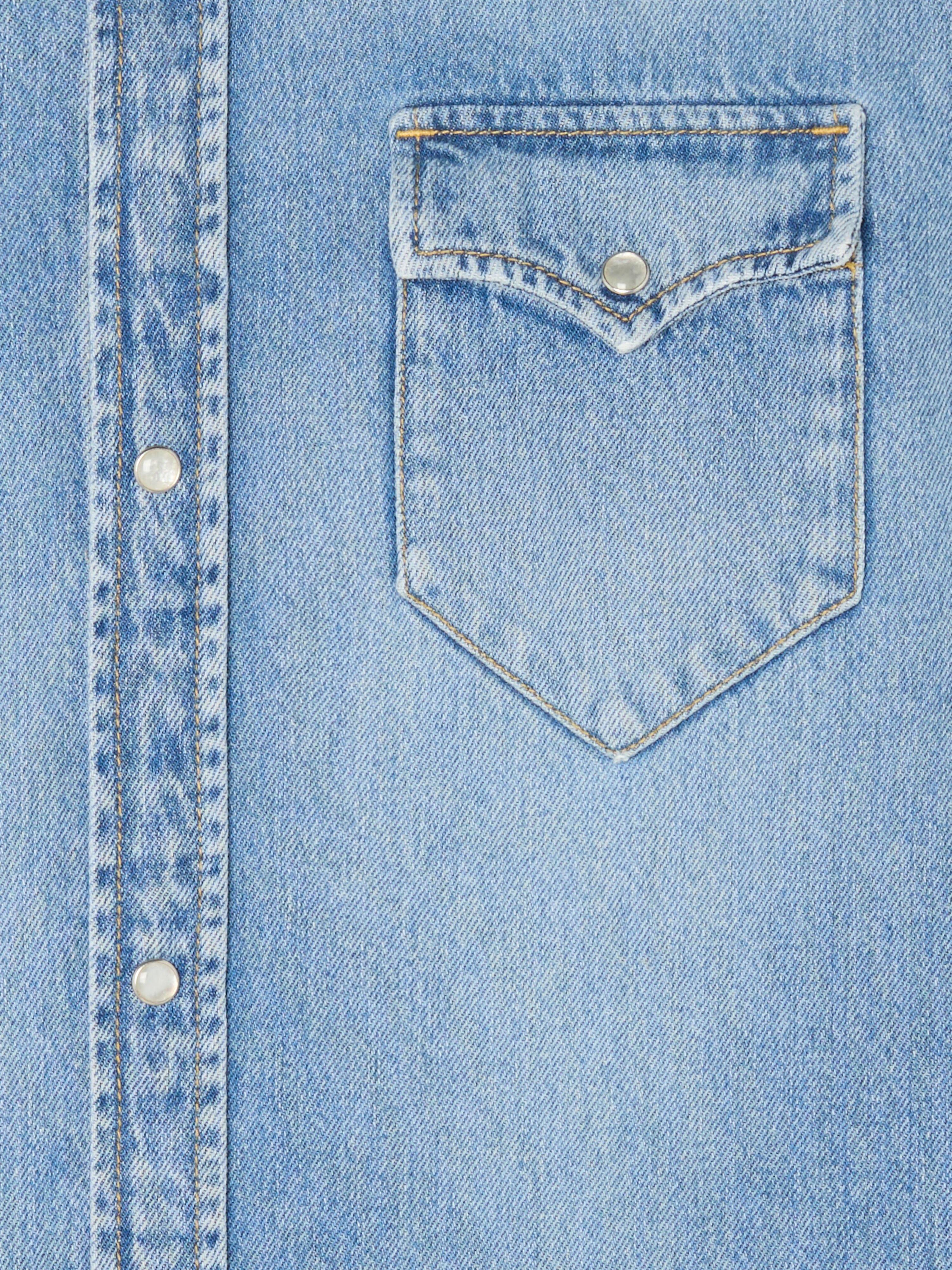 Alanui Light Wash Denim Shirt Light Wash Blue Denim LMYD007R26DEN004
