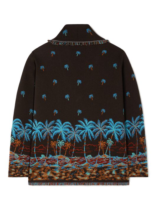 Alanui The Tale Of Hawaiian Cardigan Coffee-Linseed LMHB039R25KNI002