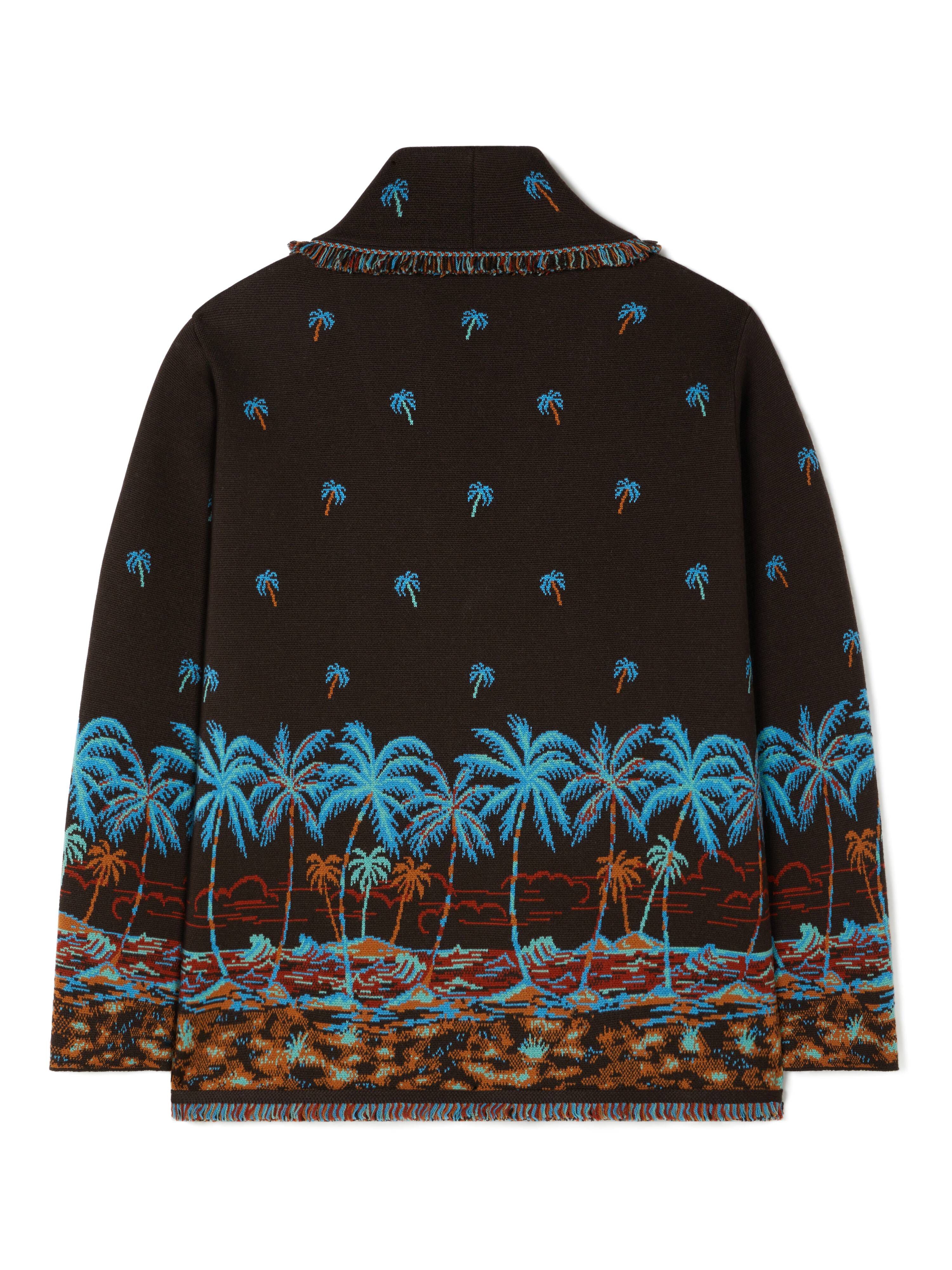 Alanui The Tale Of Hawaiian Cardigan Coffee-Linseed LMHB039R25KNI002