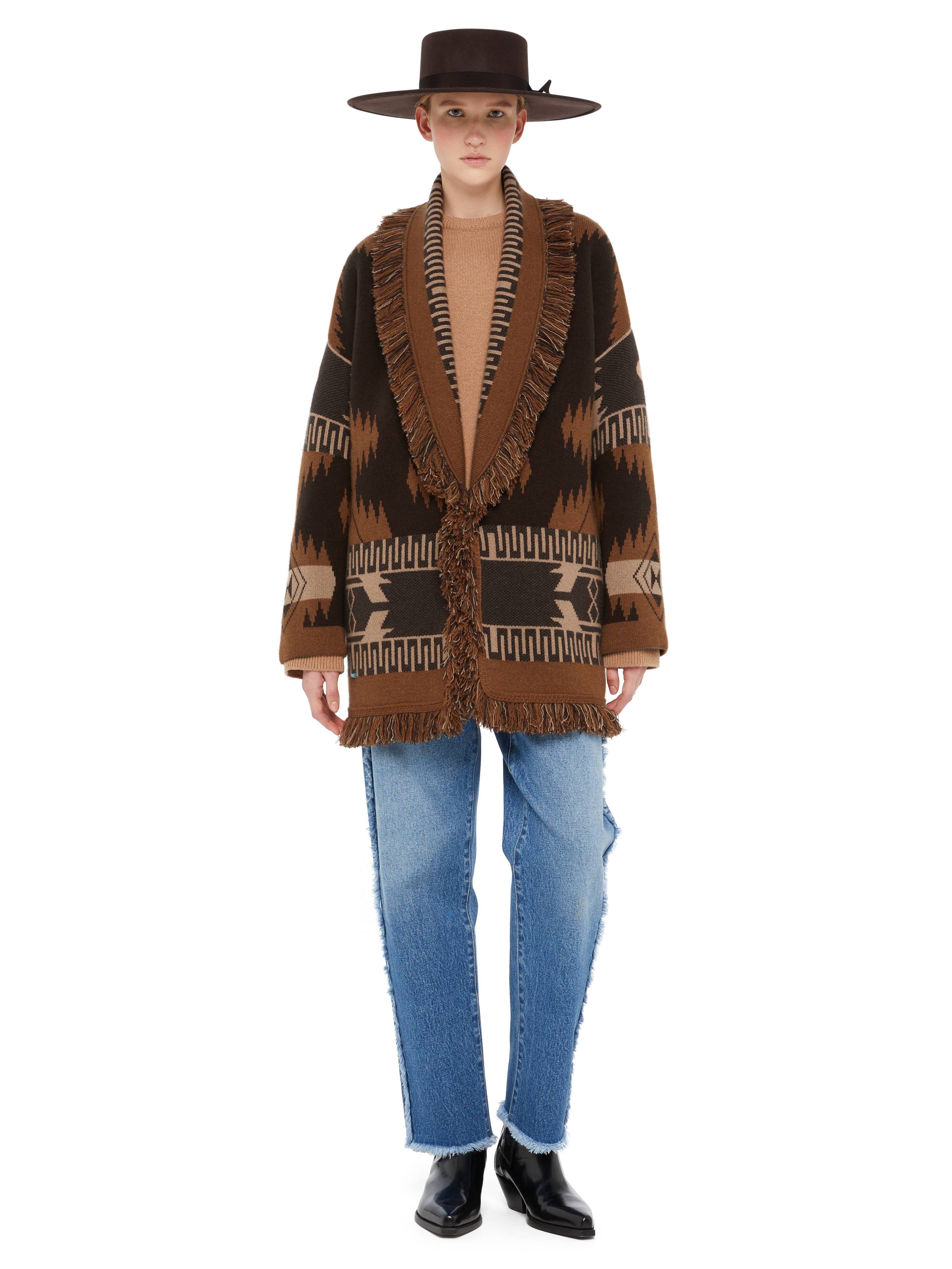 Alanui Icon Jacquard Cardigan Coffee-Dakar LWHB064E24KNI001