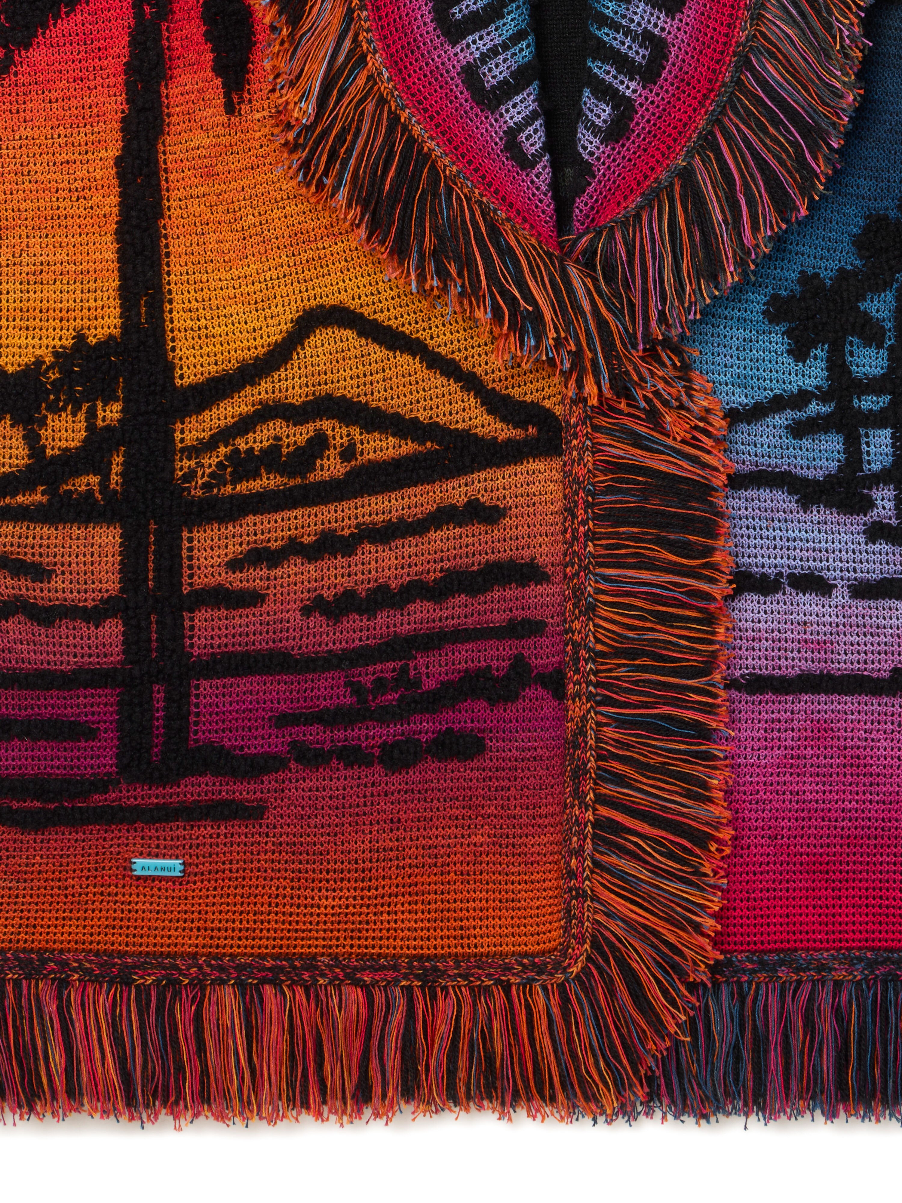 Alanui Sunset Stories Cardigan Black-Multicolor LWHB064R26KNI010