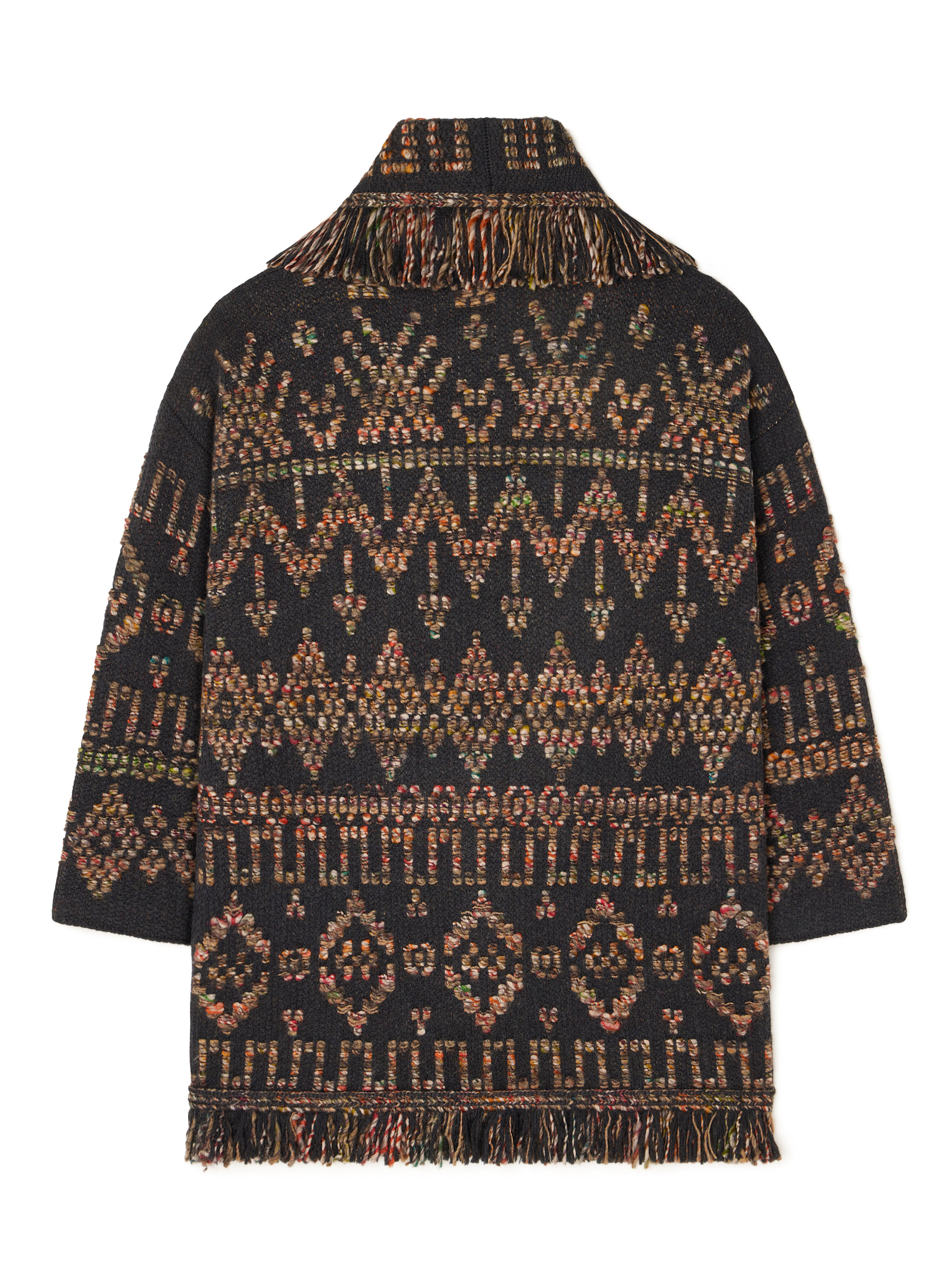 Alanui Grunge Beat Cardigan Charcoal-Multicolor LWHB064E25KNI005