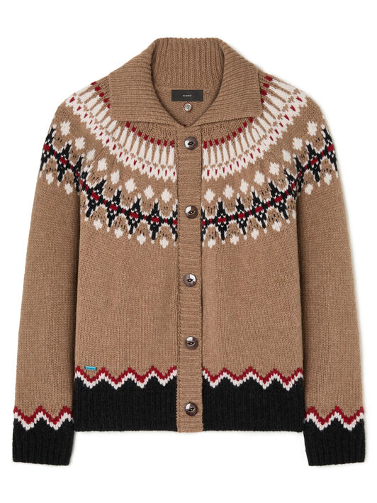 Alanui Sweet Winter Jacket Camel-Multicolor LWHQ01DE25KNI001