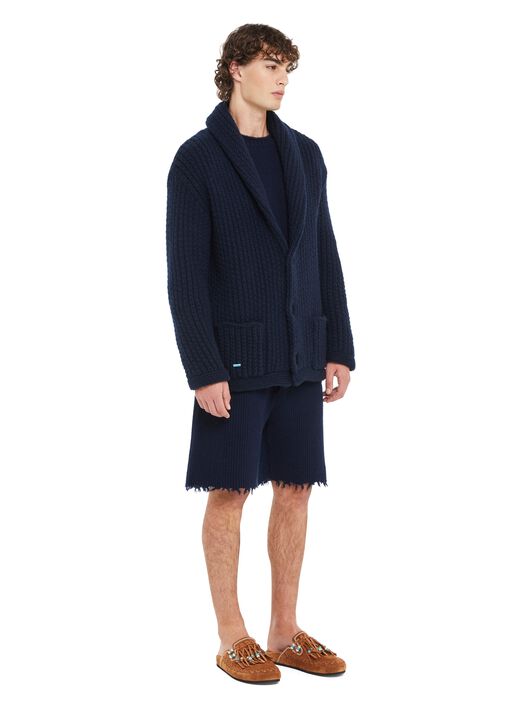 Alanui Alanui Finest Cardigan Deep Blue LMHB037R25KNI001