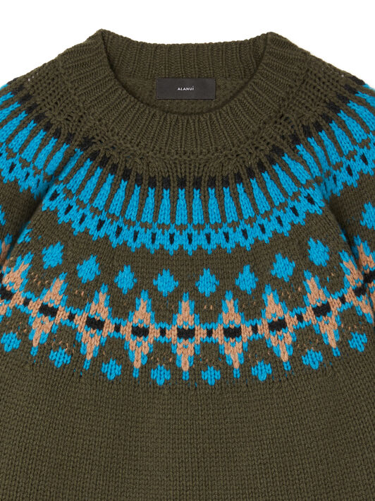 Alanui Sweet Winter Sweater Oliva-Multicolor LWHE061E25KNI001