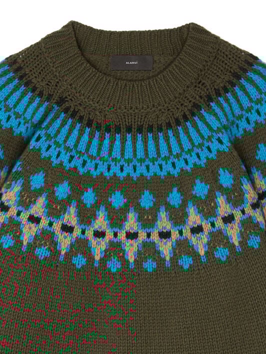 Alanui Sweet Winter Sweater Oliva-Multicolor LWHE061E25KNI001 Alanui Sweet Winter Sweater Oliva-Multicolor LWHE061E25KNI001