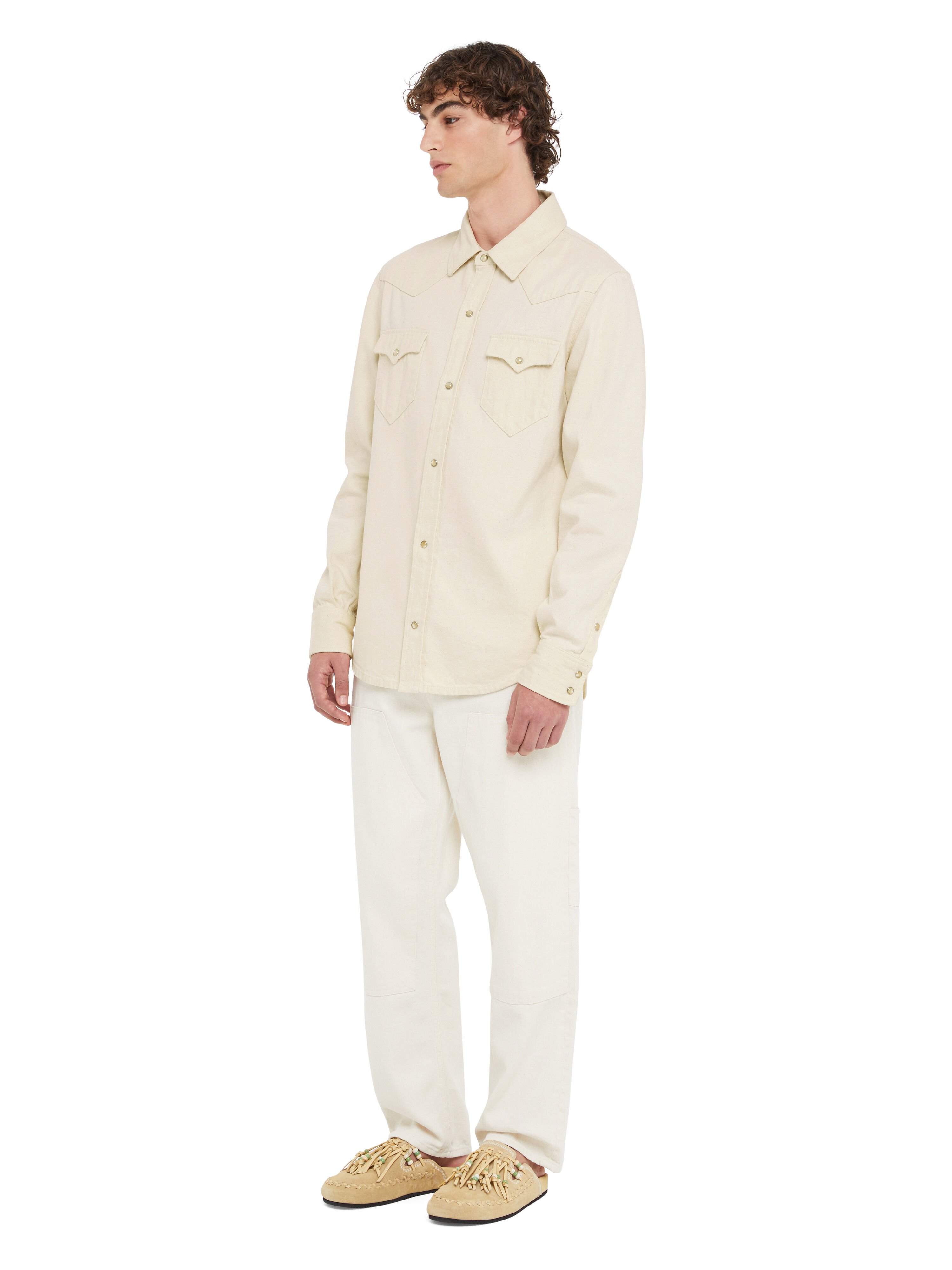 Alanui Raw Denim Shirt White Raw Denim LMYD007R25DEN005