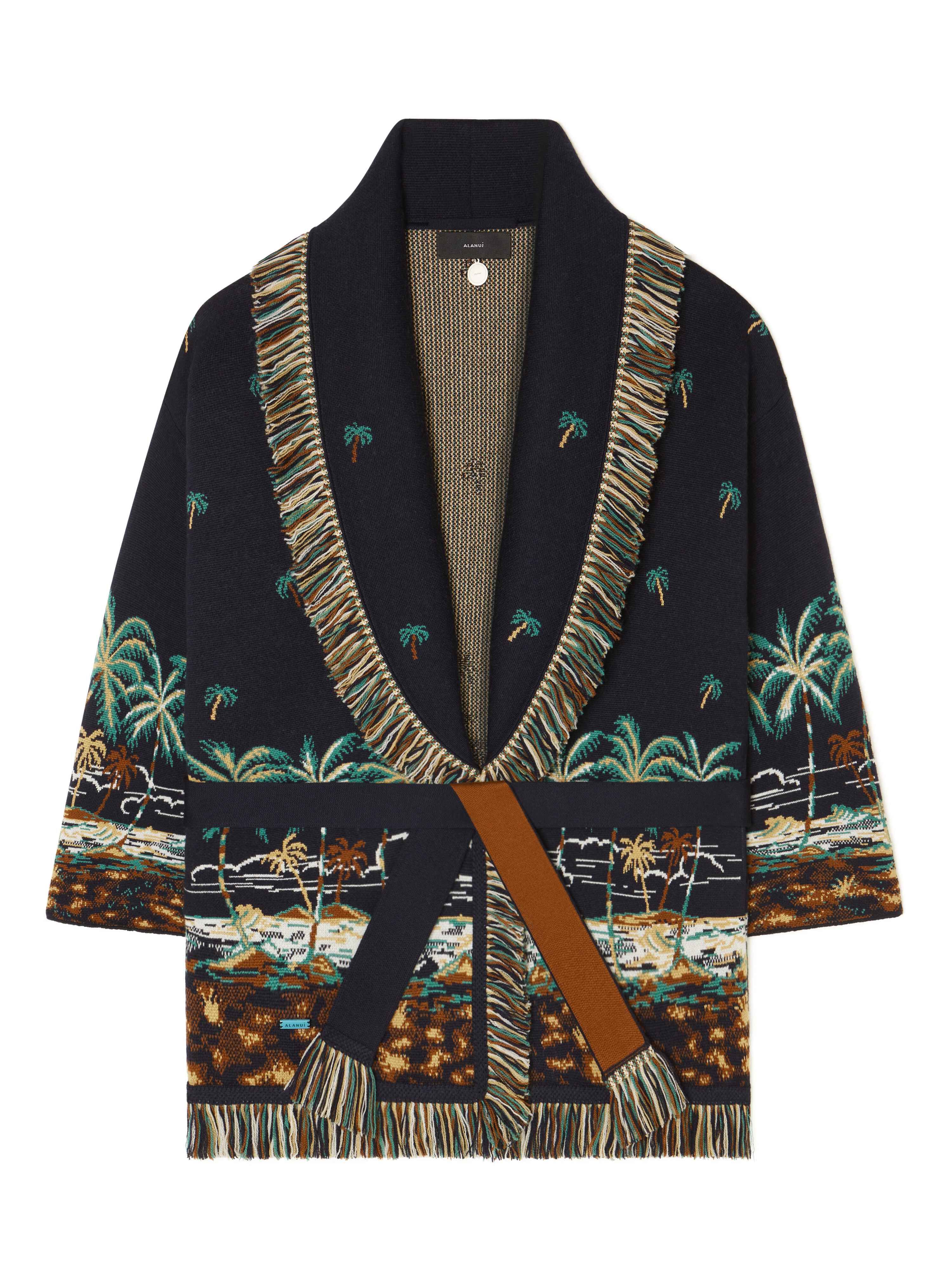 Alanui The Tale Of A Hawaiian Cardigan Midnight Blue-Multicolor LWHB064E24KNI00B