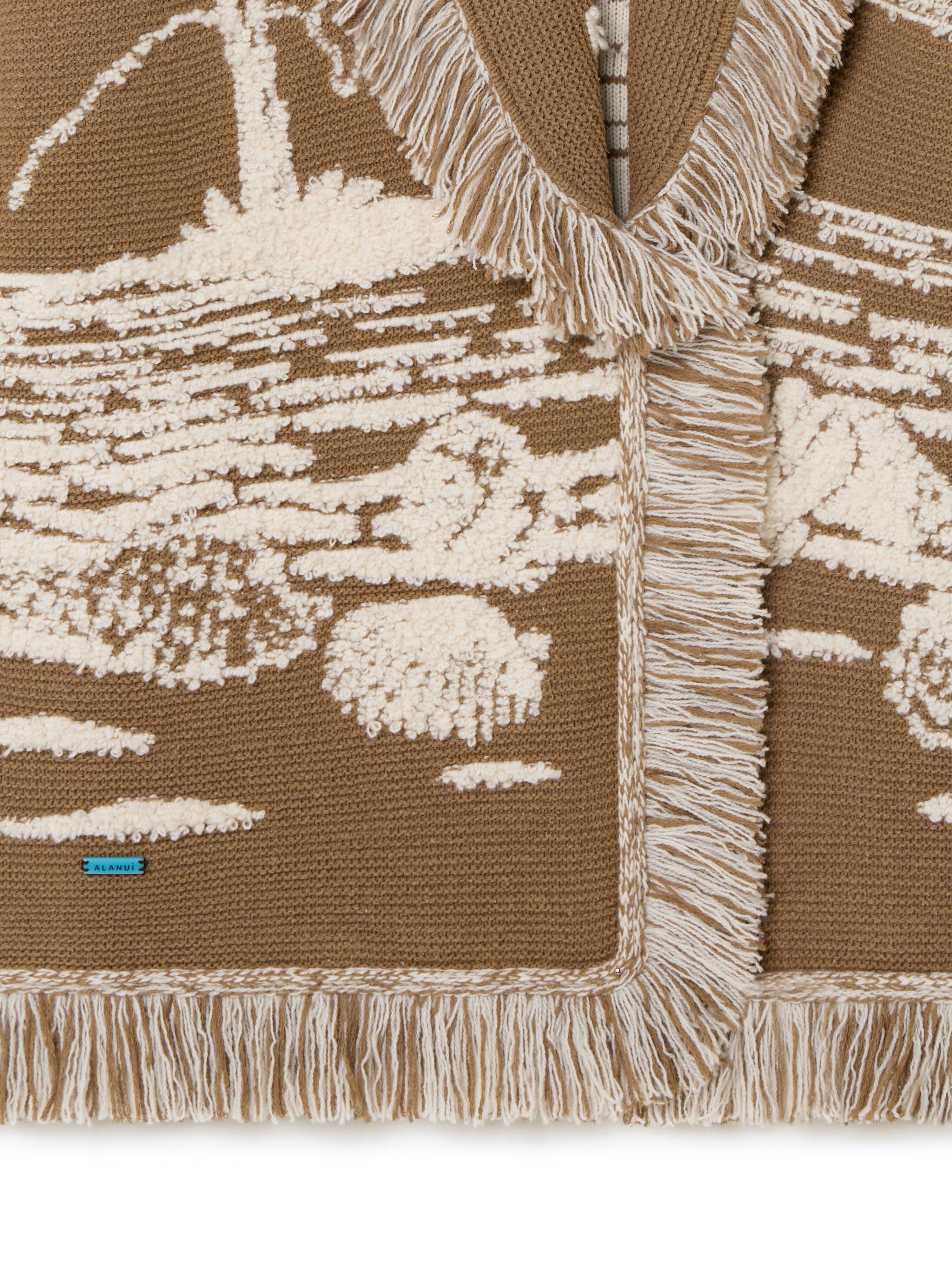 Alanui Beyond The Horizons Cardigan Khaki-White LWHB064R25KNI00I