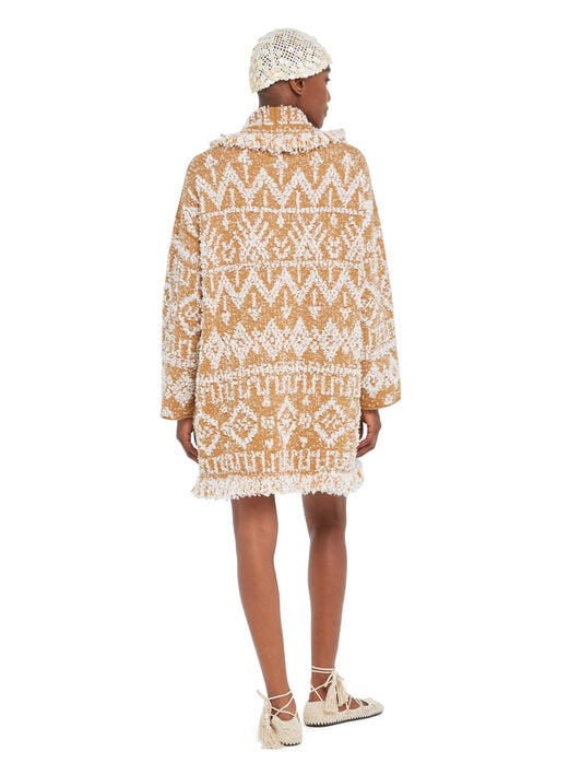 Alanui Send Beat Cardigan Sand-White Pearl LWHB064R26KNI004 Alanui Send Beat Cardigan Sand-White Pearl LWHB064R26KNI004