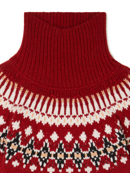Alanui Sweet Winter Turtleneck Ruby-Multicolor LWHF001E25KNI001