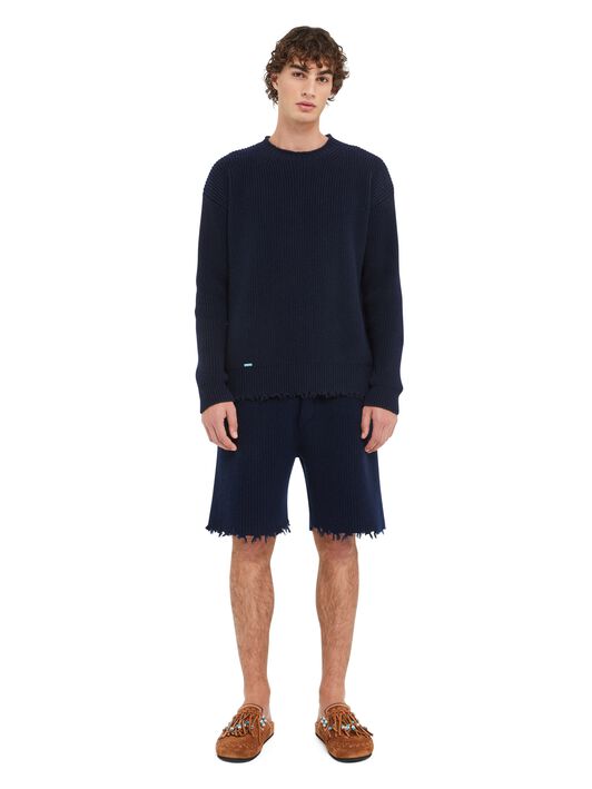 Alanui Alanui Finest Sweater Deep Blue LMHE033R25KNI002