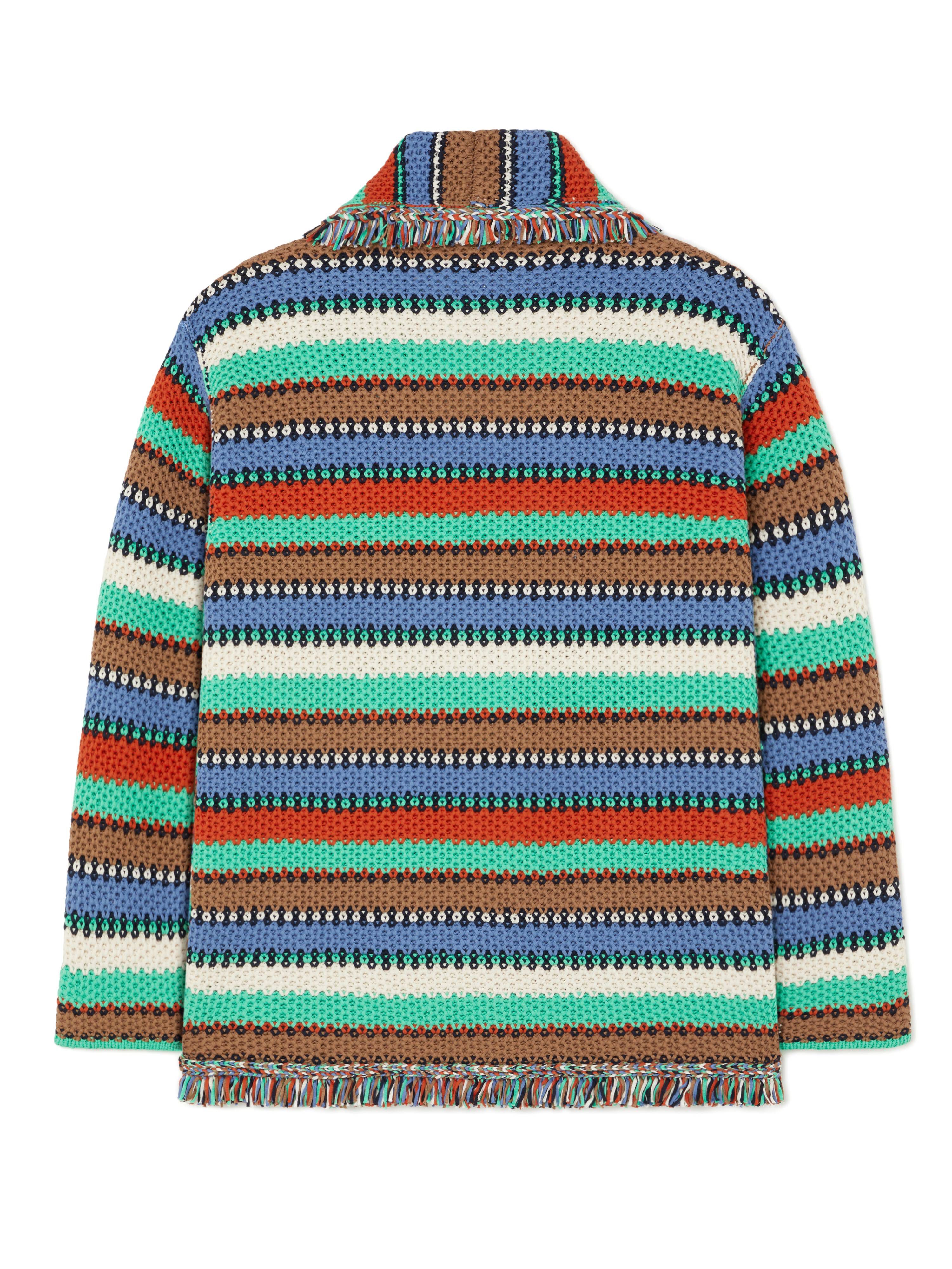 Alanui Sunny Stripes Cardigan Turquoise-Multicolor LMHB038R25KNI002