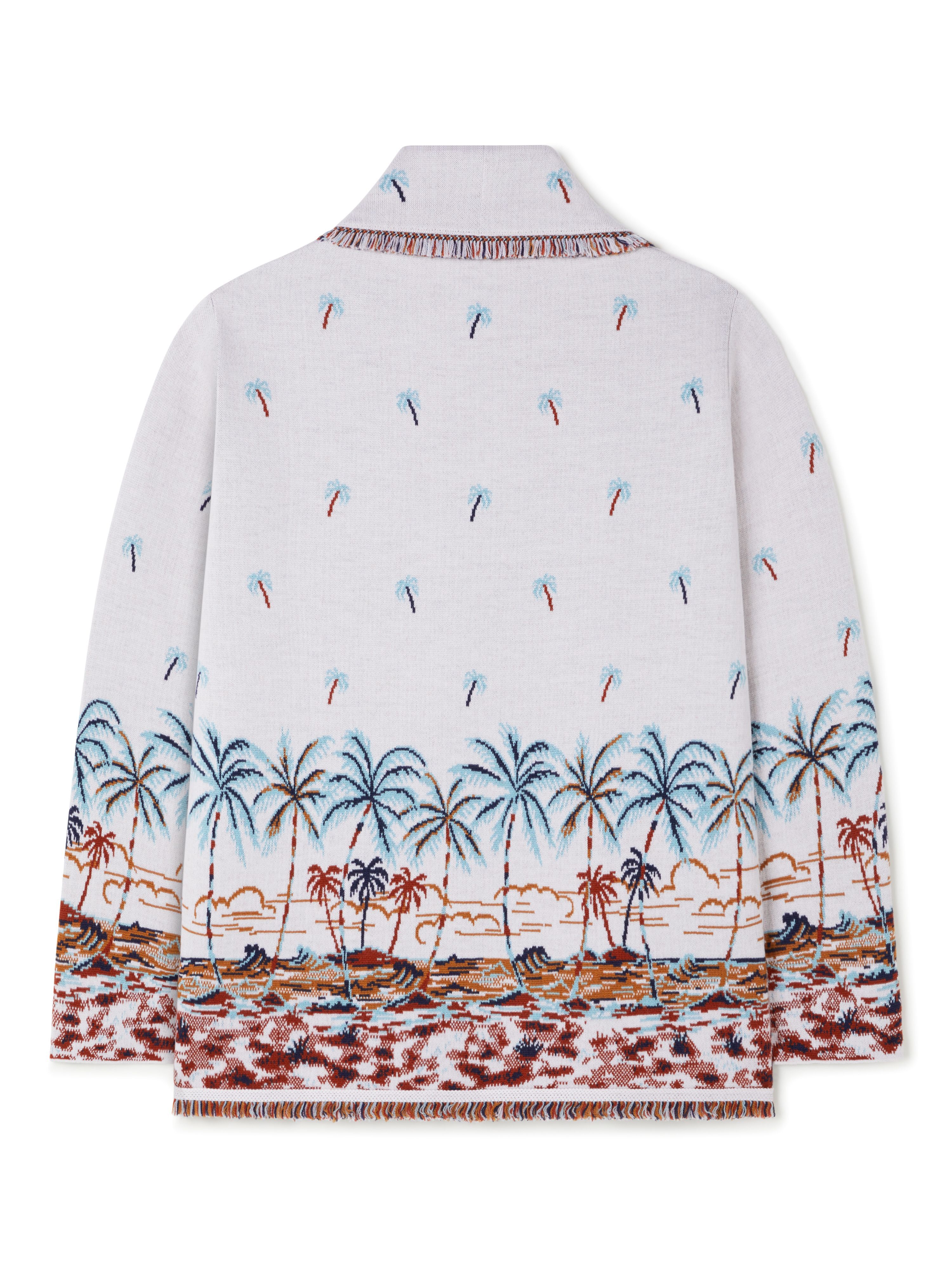 Alanui The Tale Of Hawaiian Cardigan Chalk-Sky Blue LMHB039R25KNI002