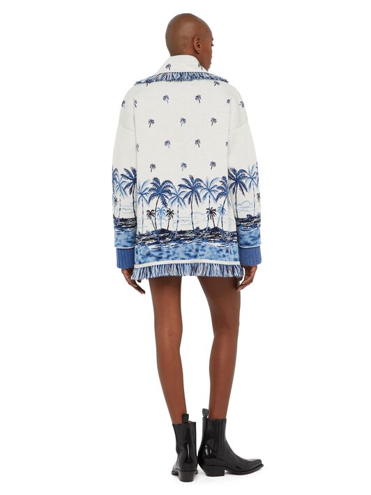 Alanui The Tale Of A Hawaiian Cardigan White-Multicolor LWHB064E24KNI00B