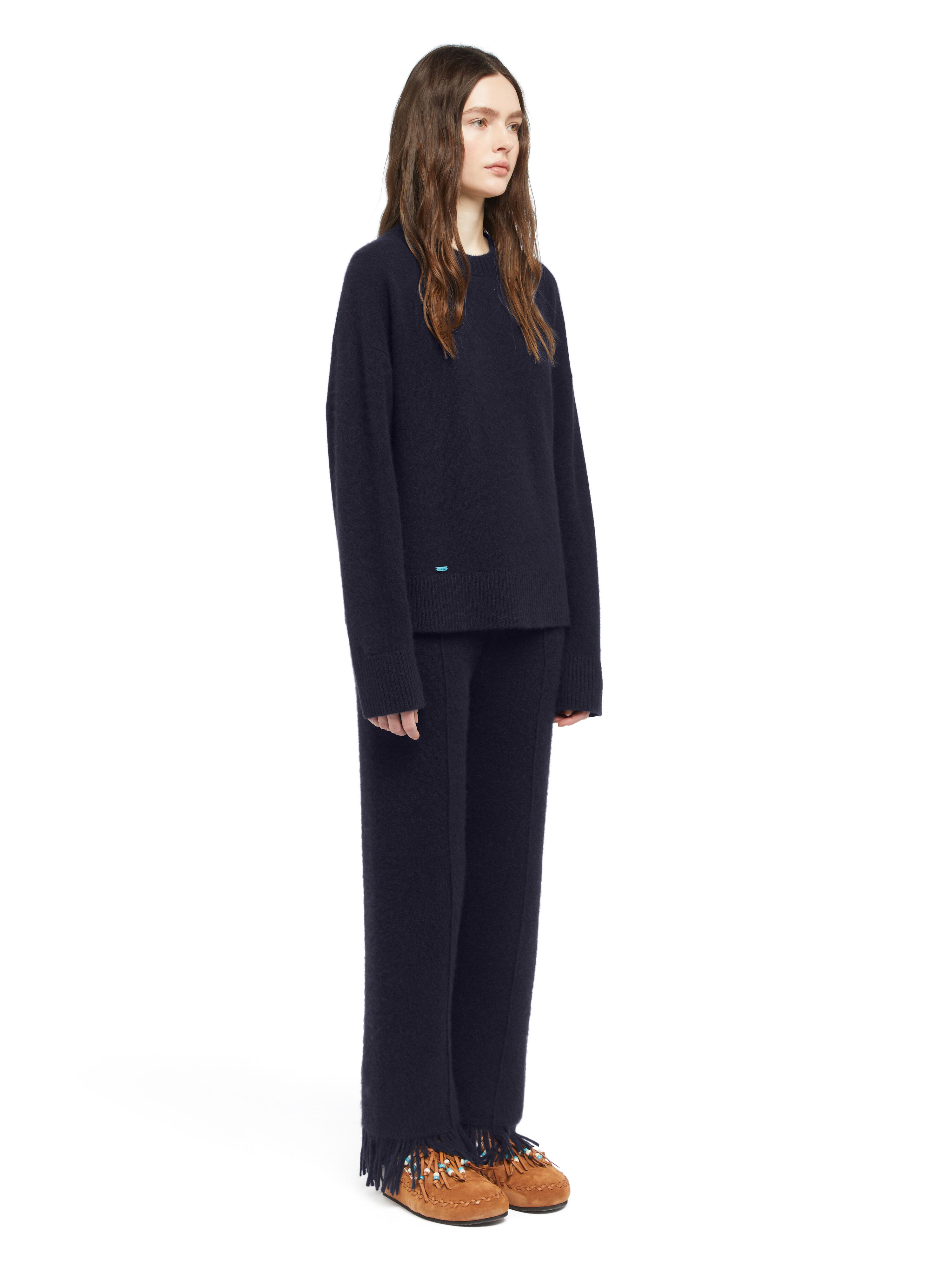 Alanui Alanui Finest Sweater Midnight Blue LWHE067E25KNI001
