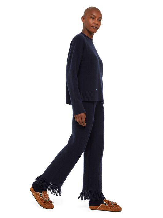Alanui Alanui Finest Sweater Midnight Blue LWHE067E24KNI001