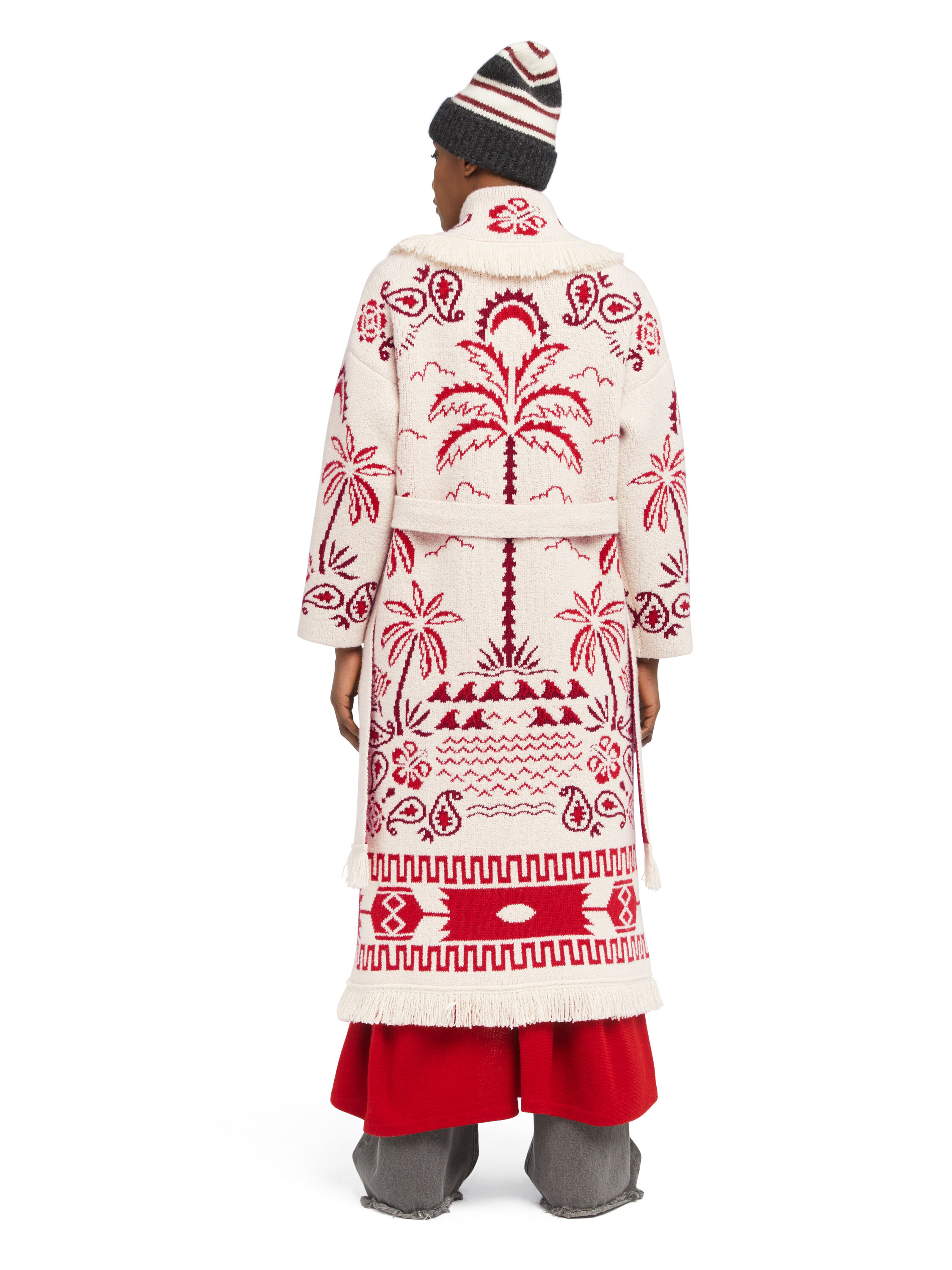 Alanui Glimpse Of Eden Coat Chalk-Ruby LWHQ003E25KNI002
