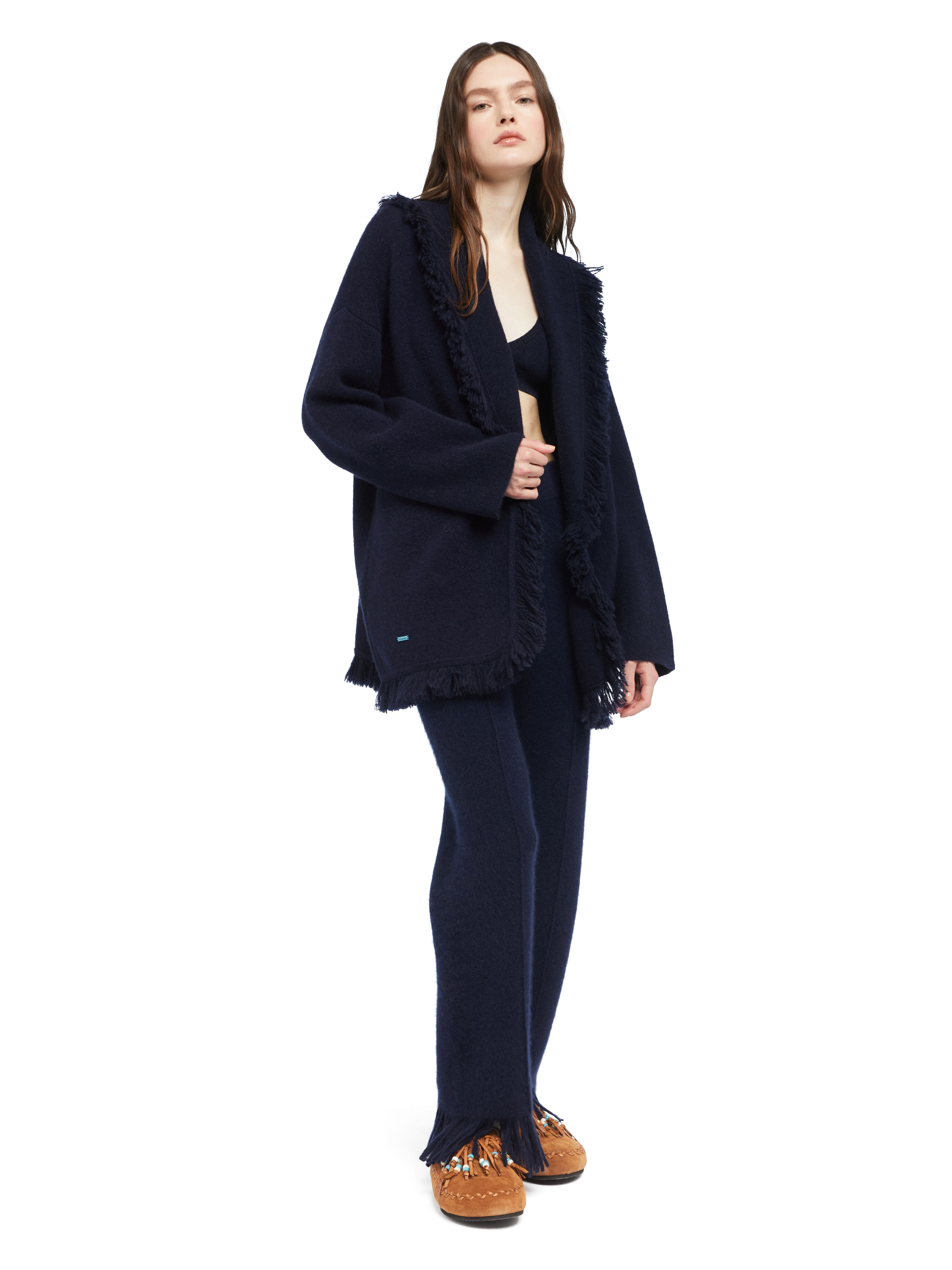 Alanui Alanui Finest Cardigan Midnight Blue LWHB064E25KNI00E