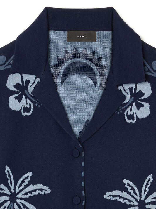 Alanui Glimpse Of Eden Shirt Midnight-Denim LWHY001E25KNI002