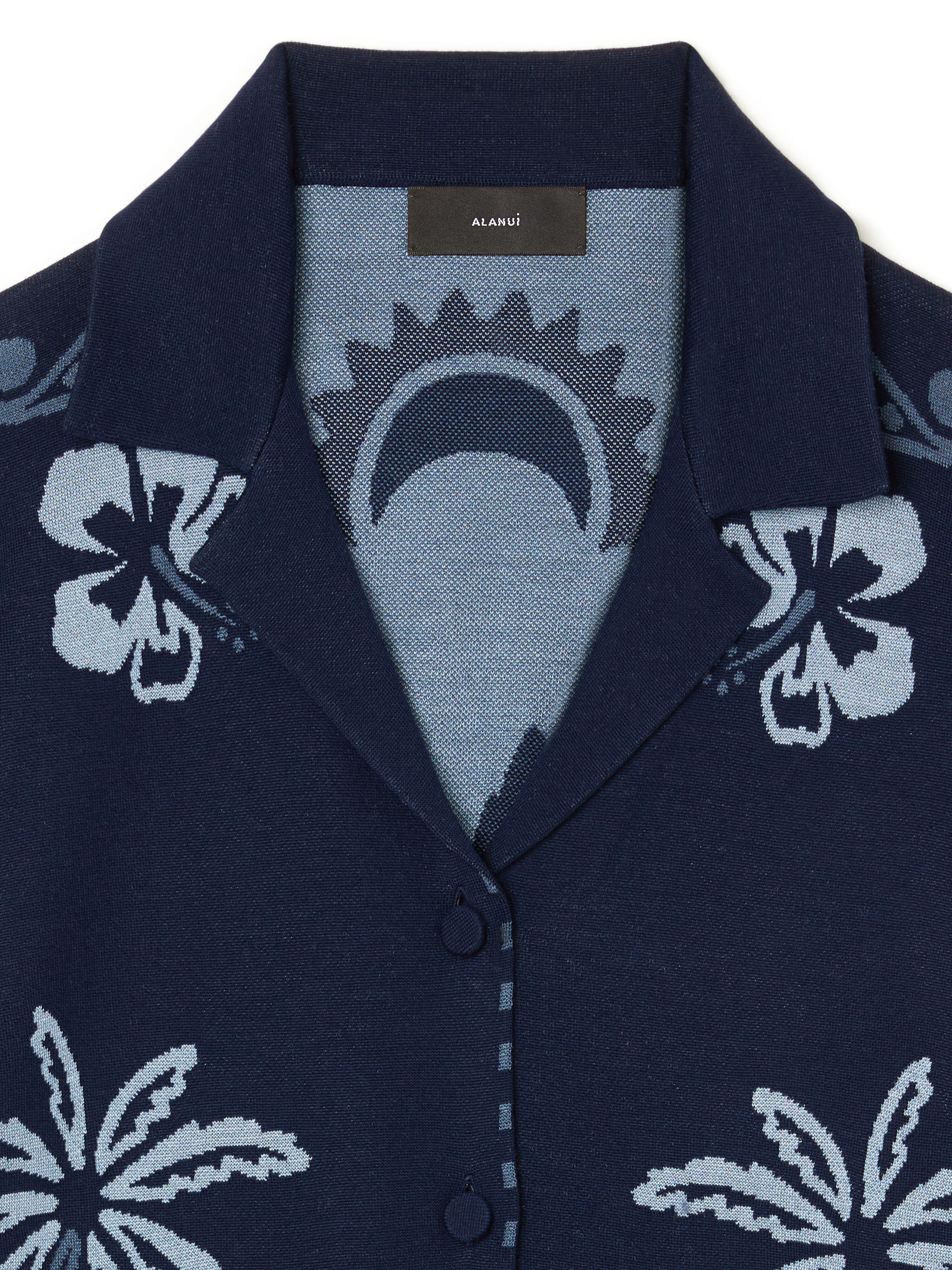 Alanui Glimpse Of Eden Shirt Midnight-Denim LWHY001E25KNI002