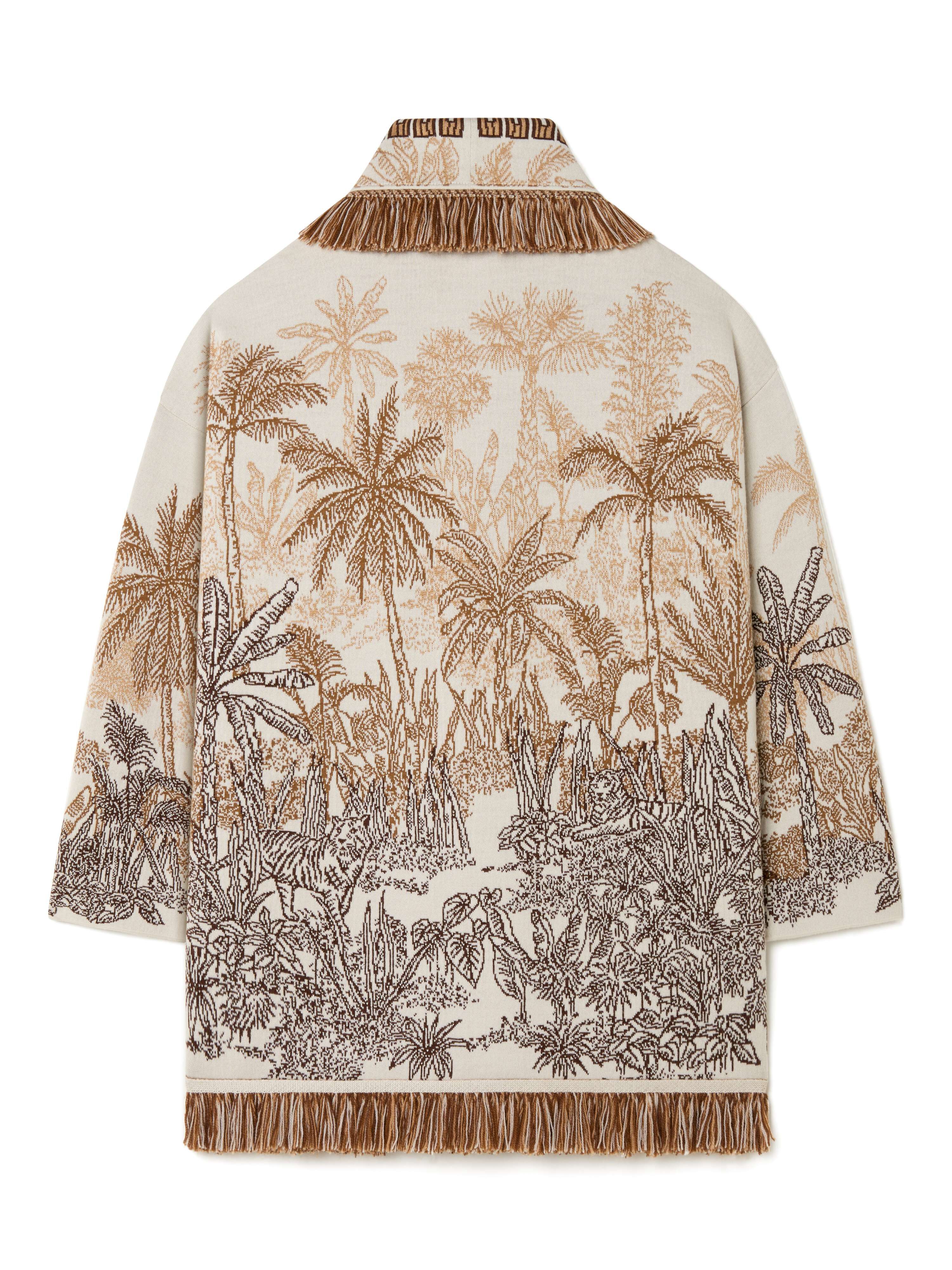 Alanui Jungle Toile De Jouy Cardigan Chalk-Almond LWHB064R25KNI009