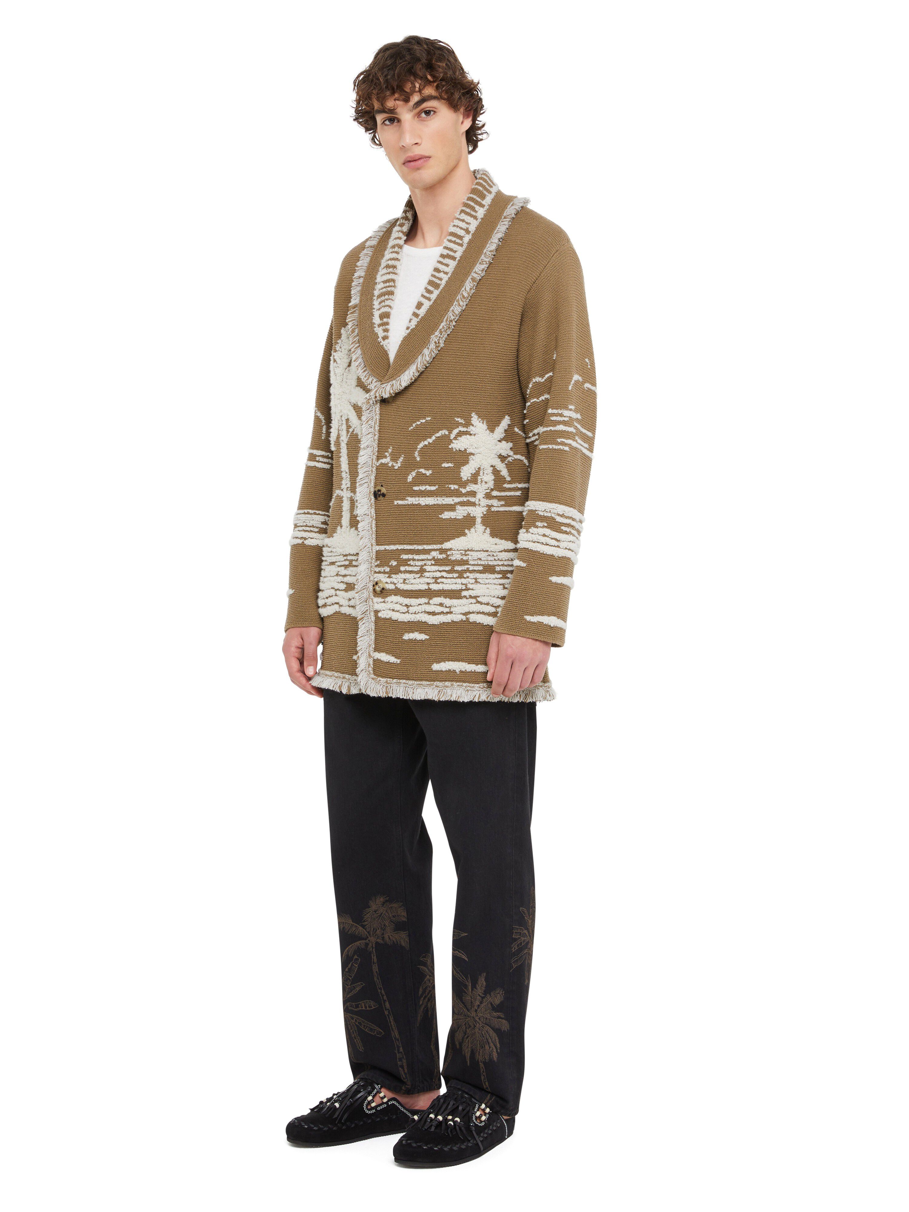 Alanui Beyond The Horizons Cardigan Khaki-White LMHB039R25KNI003