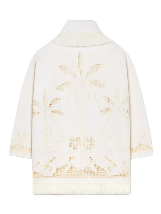 Alanui Island’S Diary Cardigan White Pearl LWHB064R26KNI025