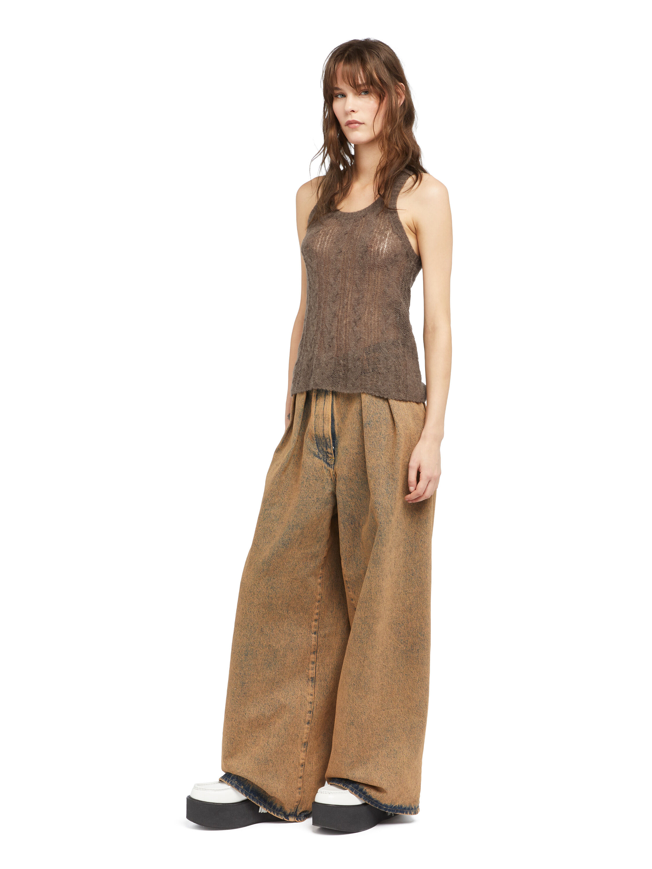 Alanui Desert Drift Tank Top Dark Dust LWHT005E25KNI001