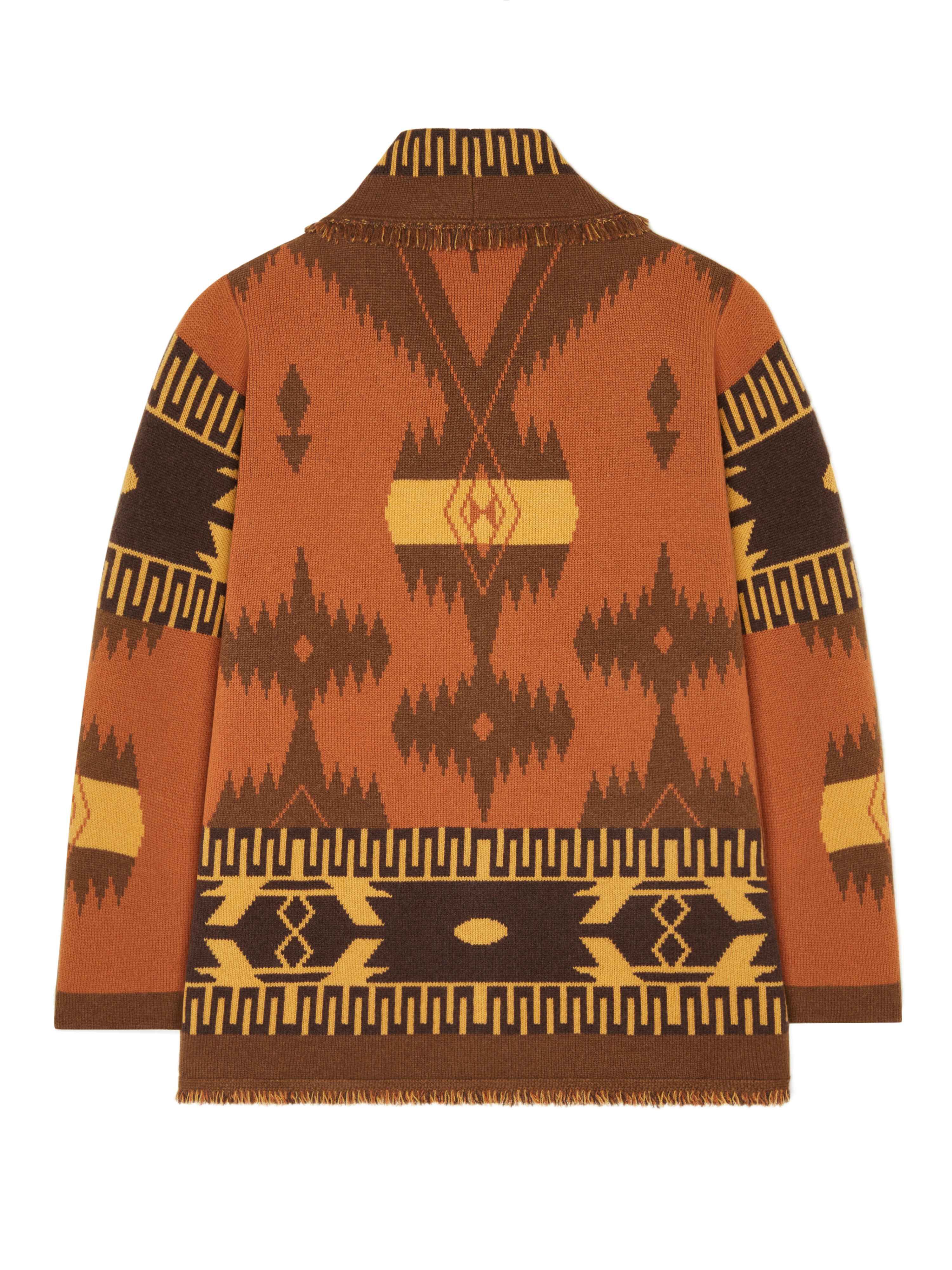 Alanui Icon Jacquard Cardigan Tamarind-Castagno LMHB038E24KNI001