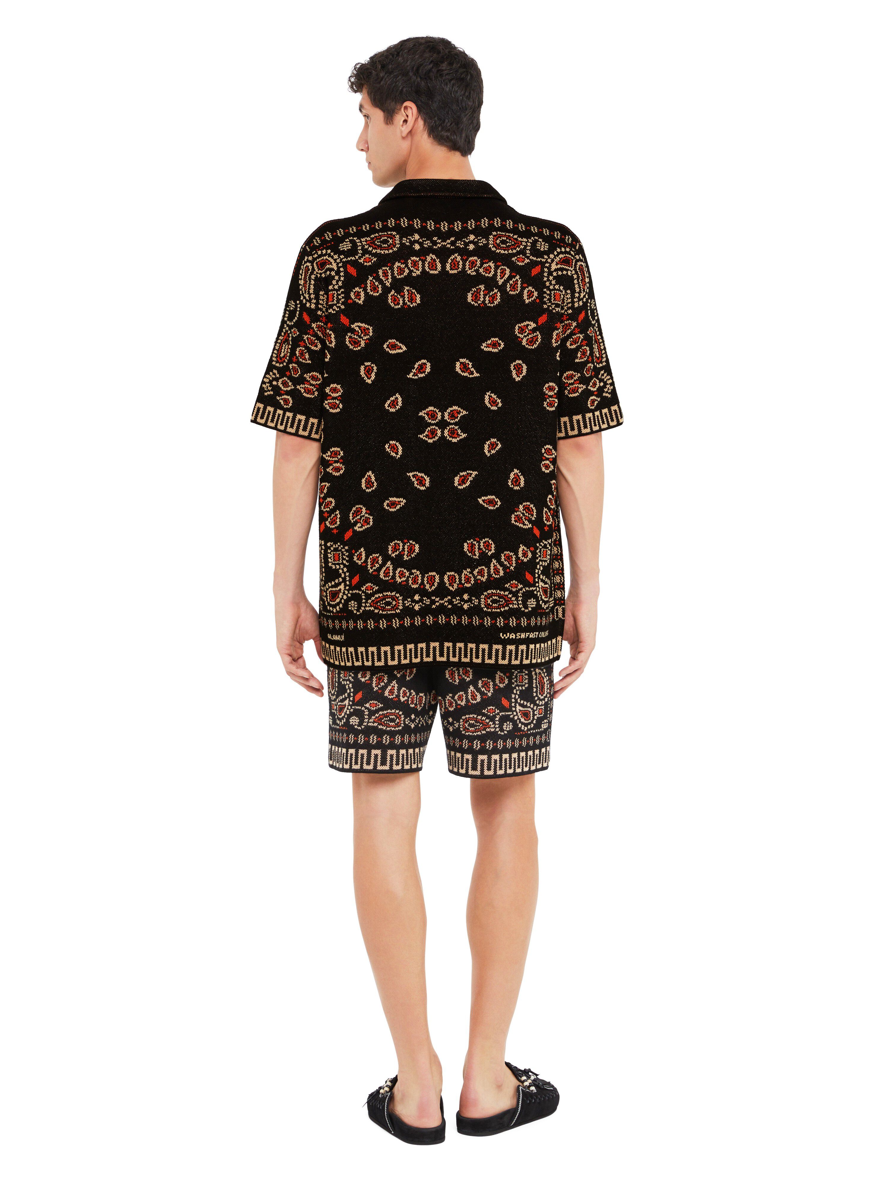 Alanui Cotton Piquet Bandana Shirt Black-Furnace LMHY001R25KNI001