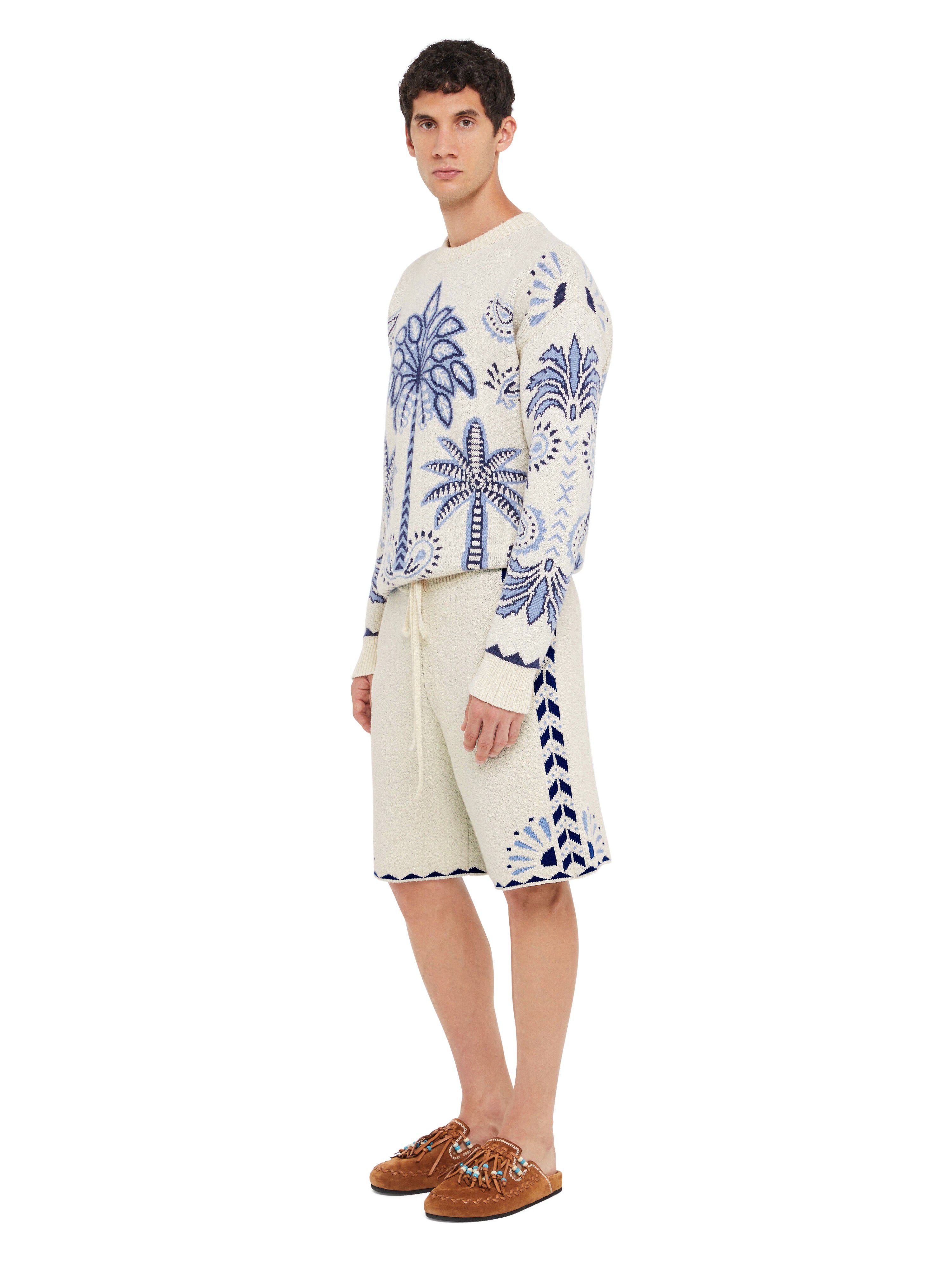 Alanui Wild Wonder Foulard Shorts Chalk-Indigo LMHM004R25KNI003