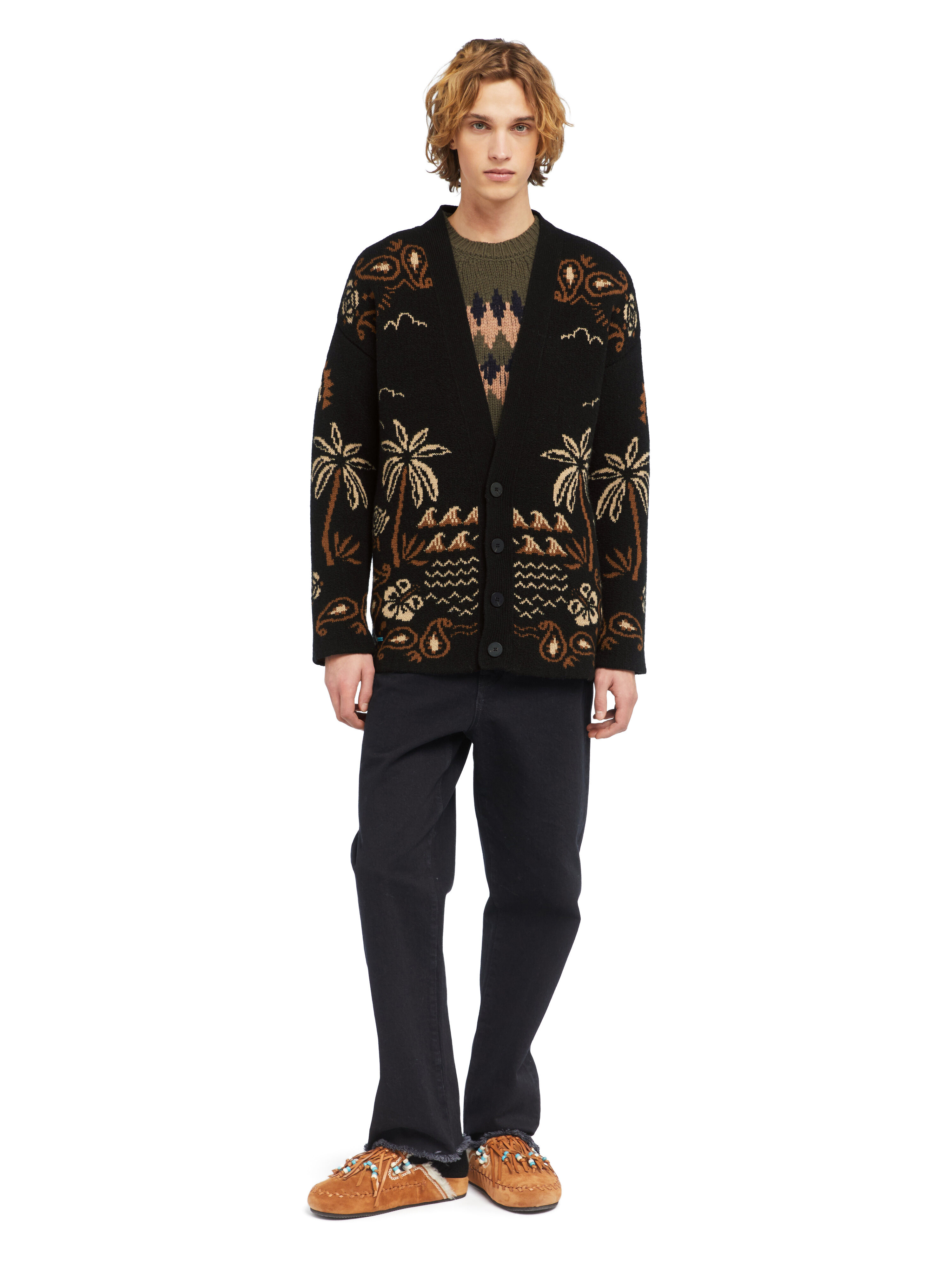 Alanui Glimpse Of Eden Cardigan Black-Dakar LMHB027E25KNI003