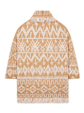 Alanui Send Beat Cardigan Sand-White Pearl