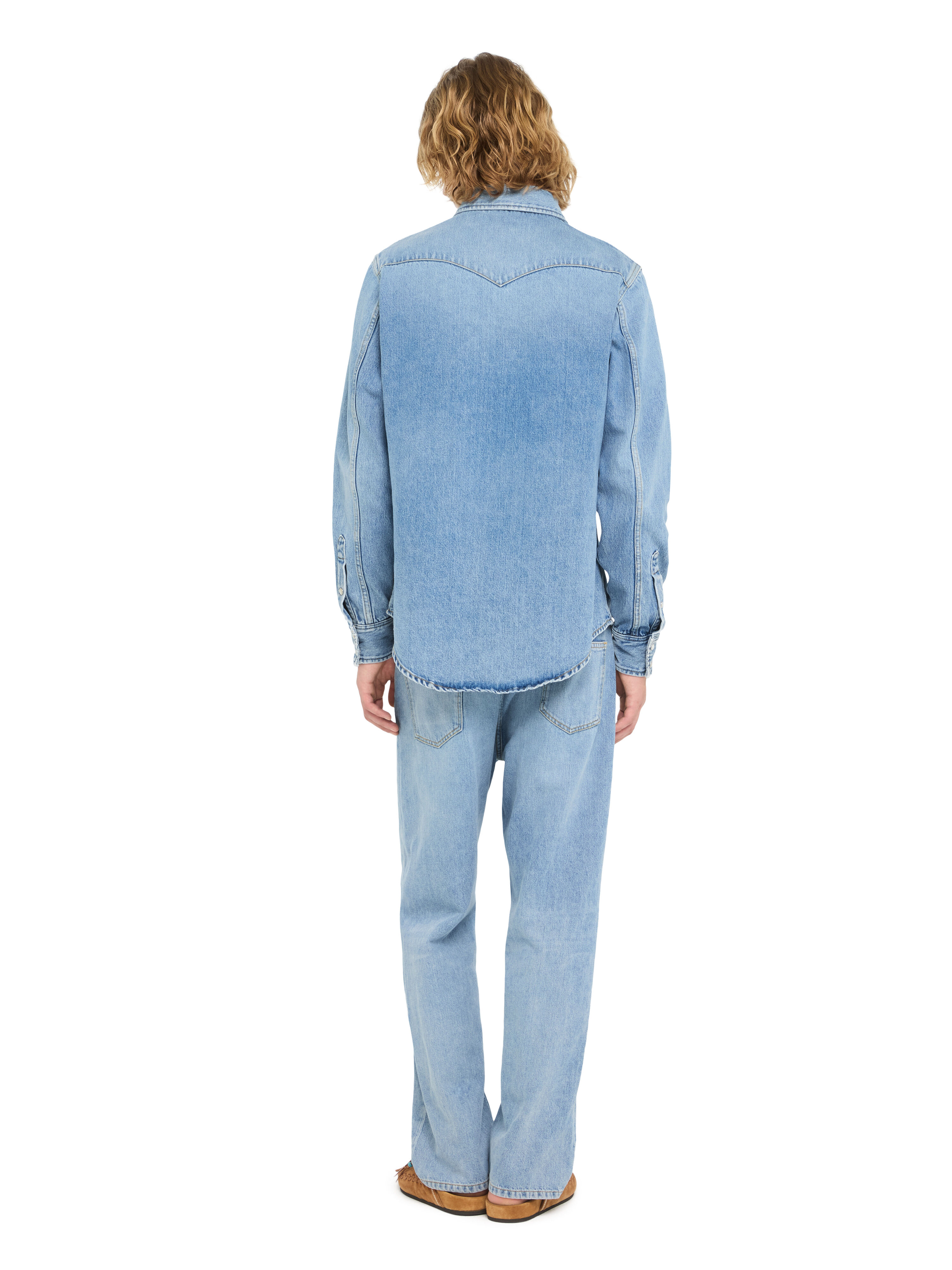 Alanui Light Wash Denim Shirt Light Wash Blue Denim LMYD007R26DEN004