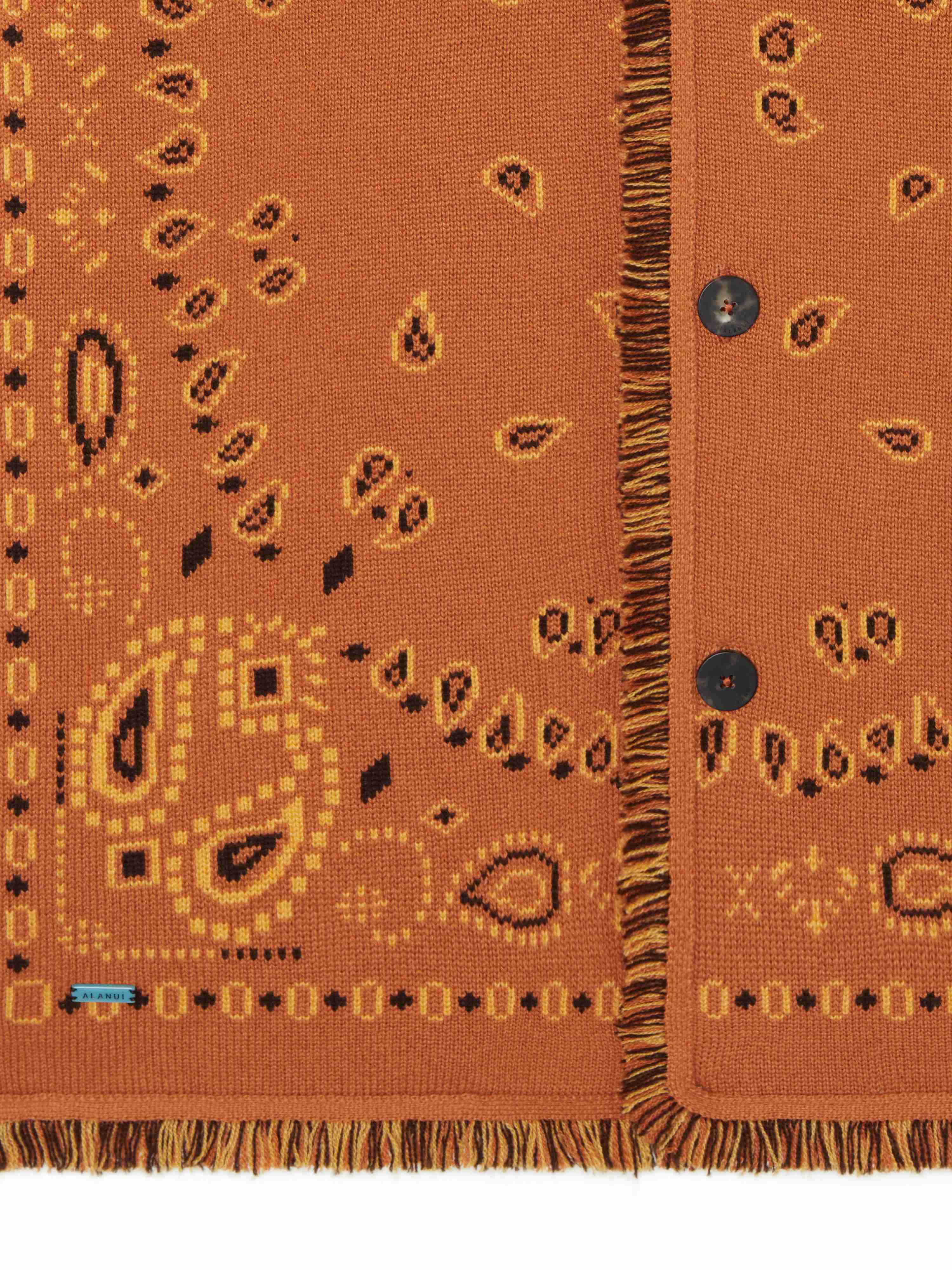Alanui Bandana Jacquard Cardigan Tamarind-Multicolor LMHB039E24KNI001