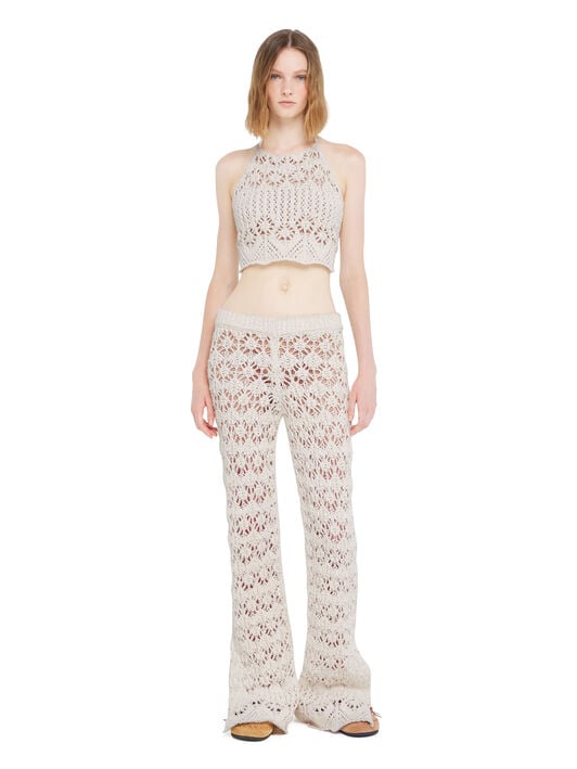 Alanui Lagoon Romance Top White Pearl LWHT010R26KNI001 Alanui Lagoon Romance Top White Pearl LWHT010R26KNI001